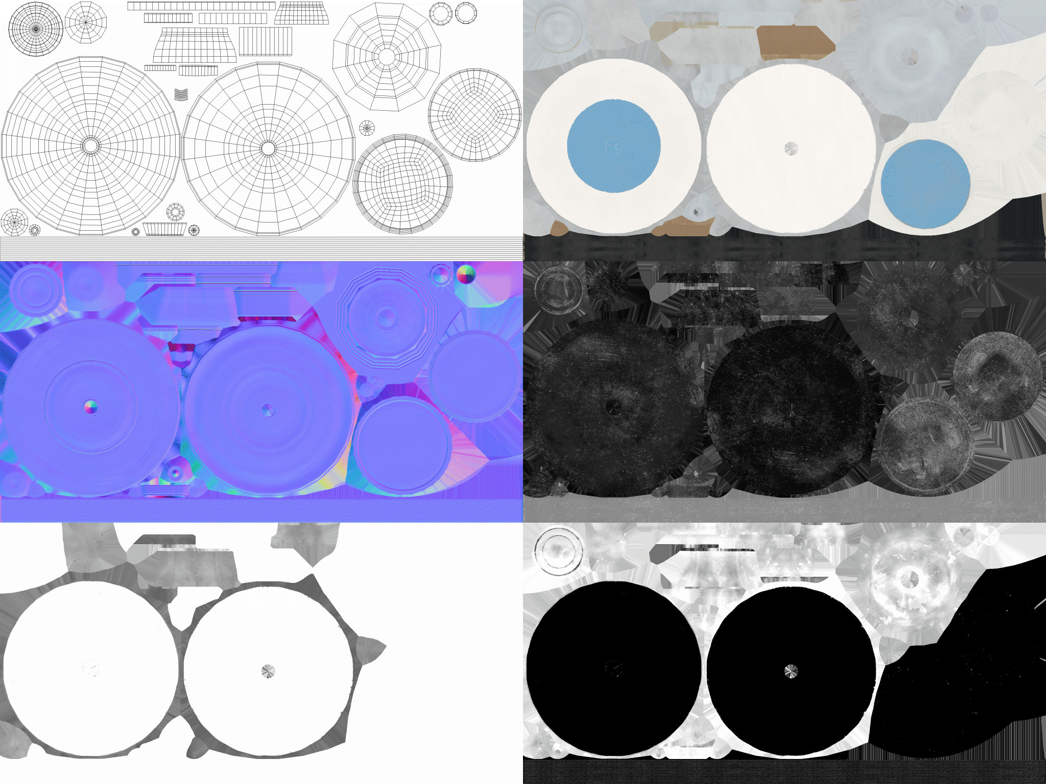 2048x1024 | UV, BaseColor, Normal, Roughness, Opacity, Metallic