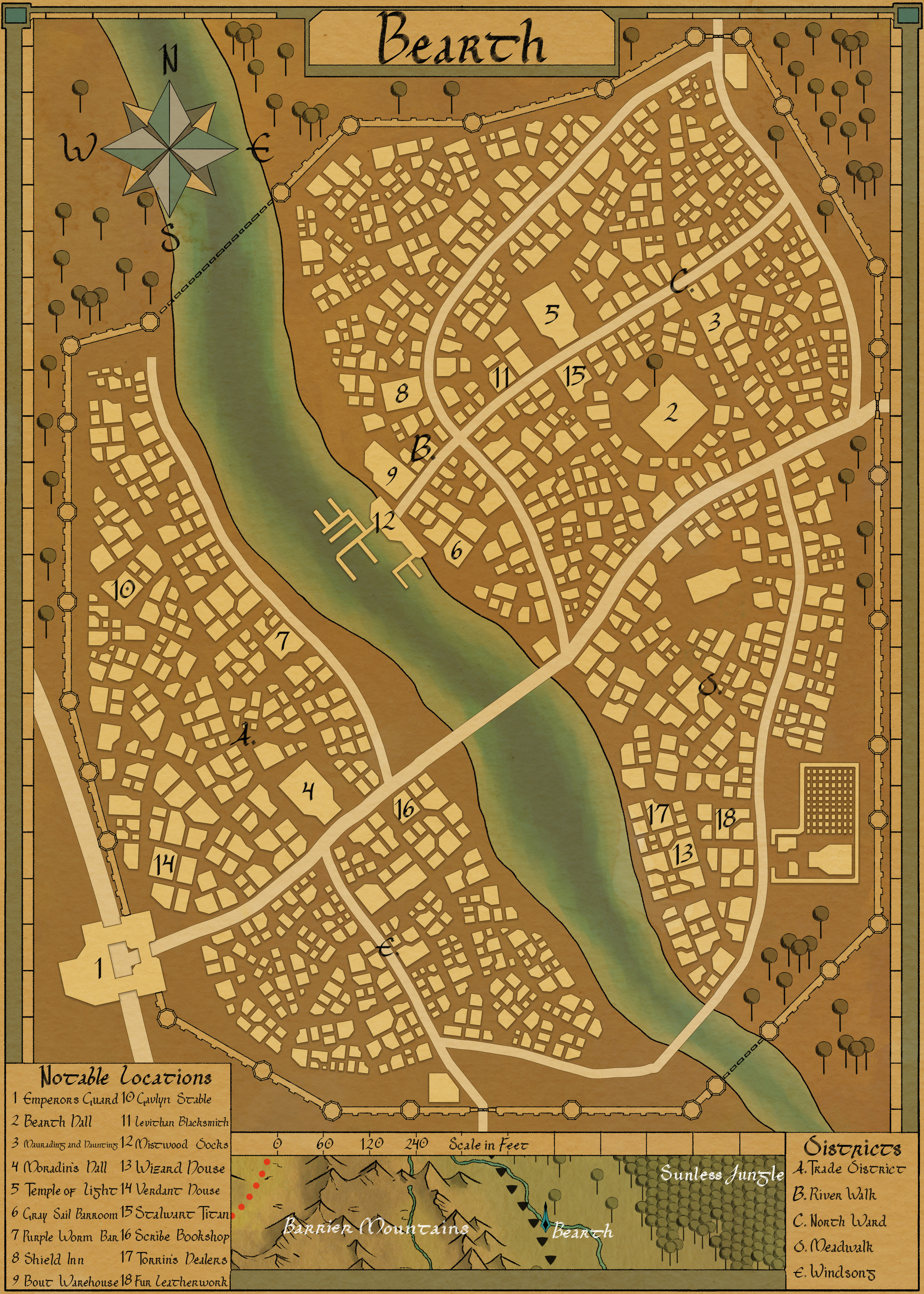 The military town of Bearth, sat on the Oaksby river to protect the interest of the Lost Empire. 