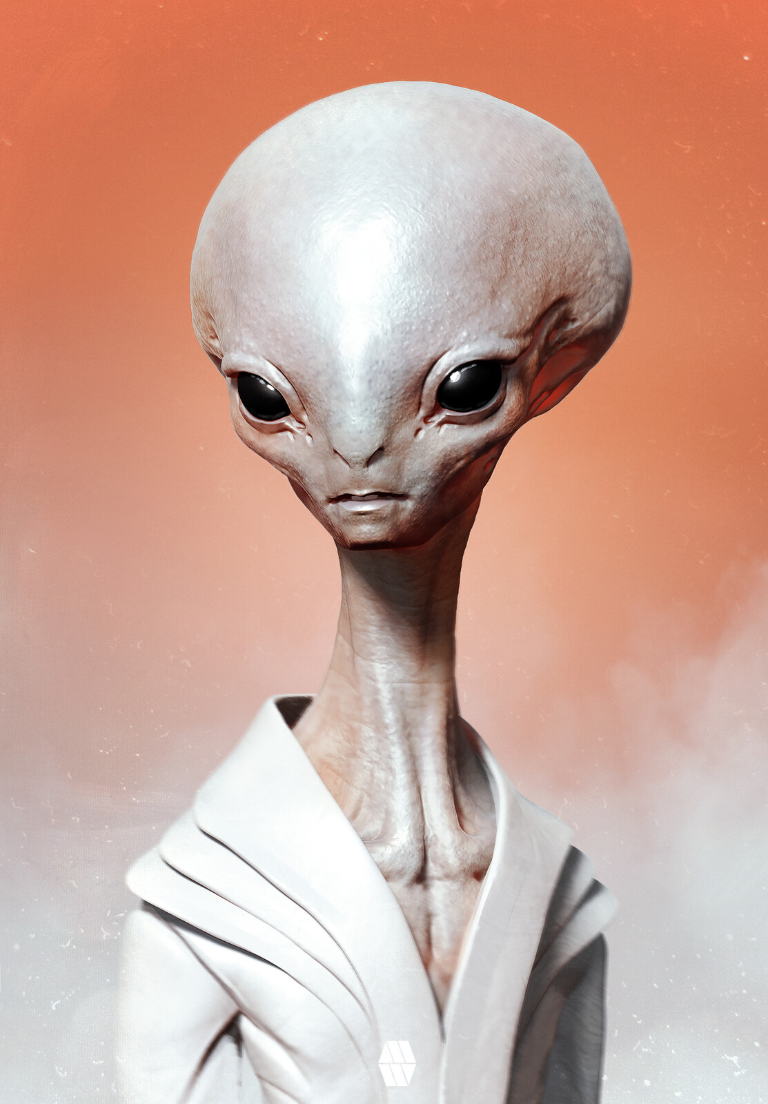 An Alien Emerges - 'Alien Bust' Concept 