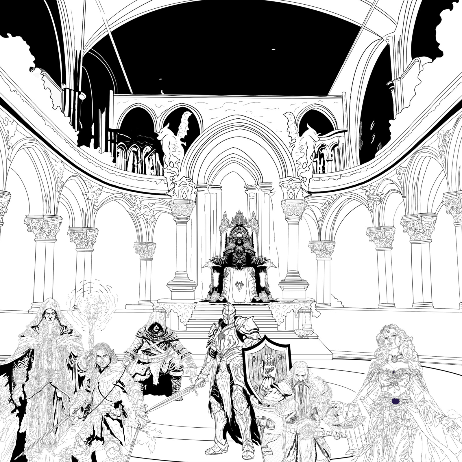 May resize the characters or reposition them before coloring