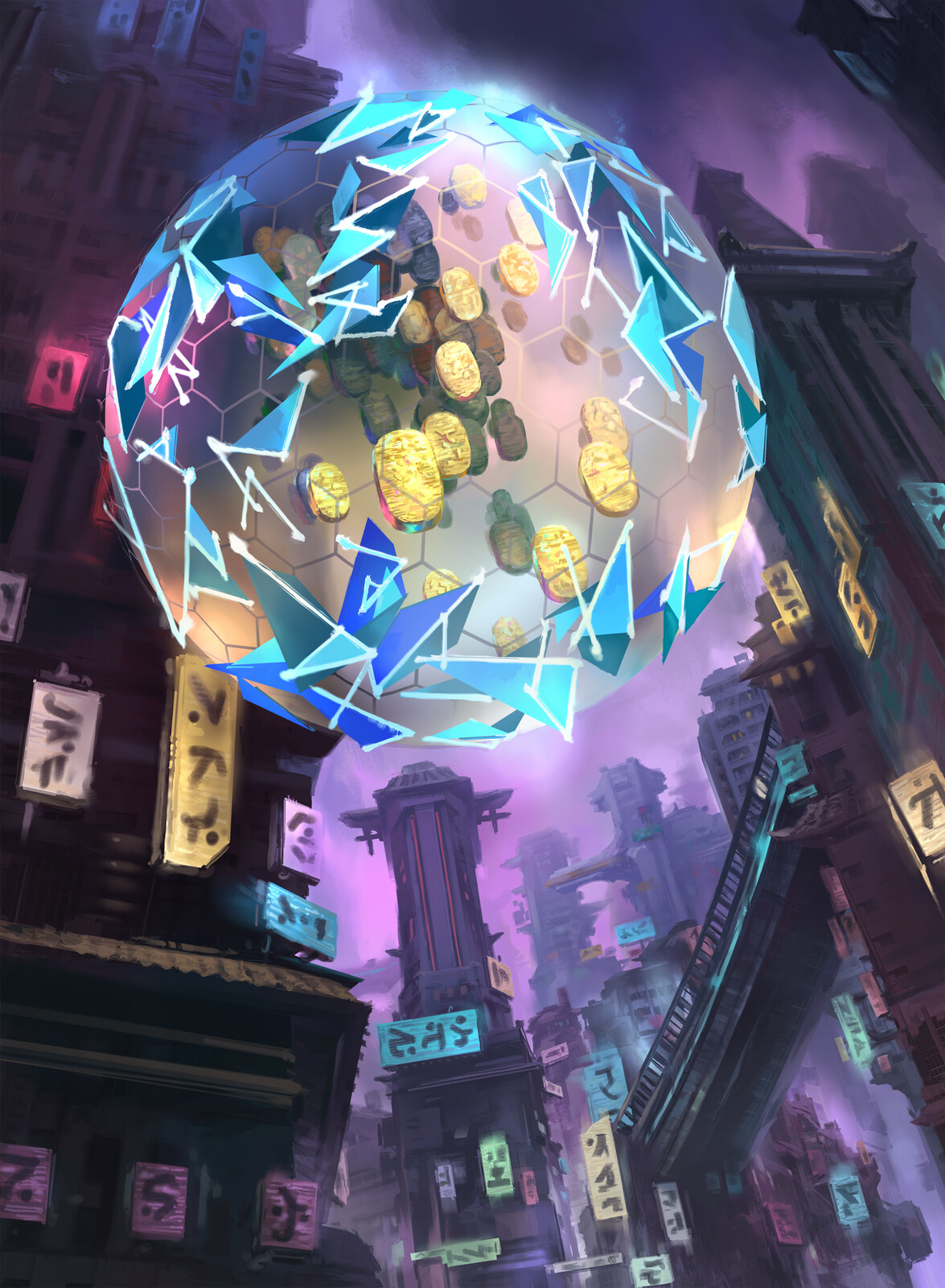 Treasure card for Kamigawa: Neon Dynasty set for Magic the Gathering.