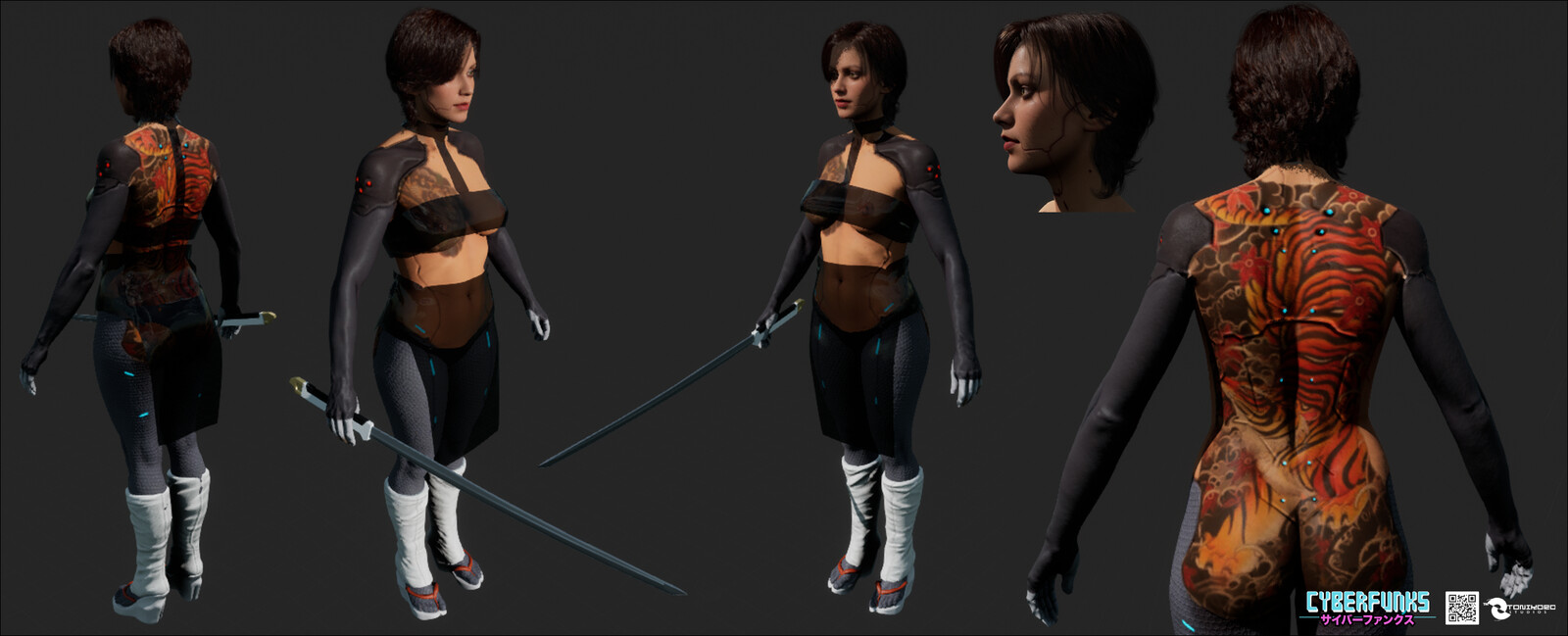 Irezumi Onna -In-game Cinematic Metahuman ID Mod Character - vers2