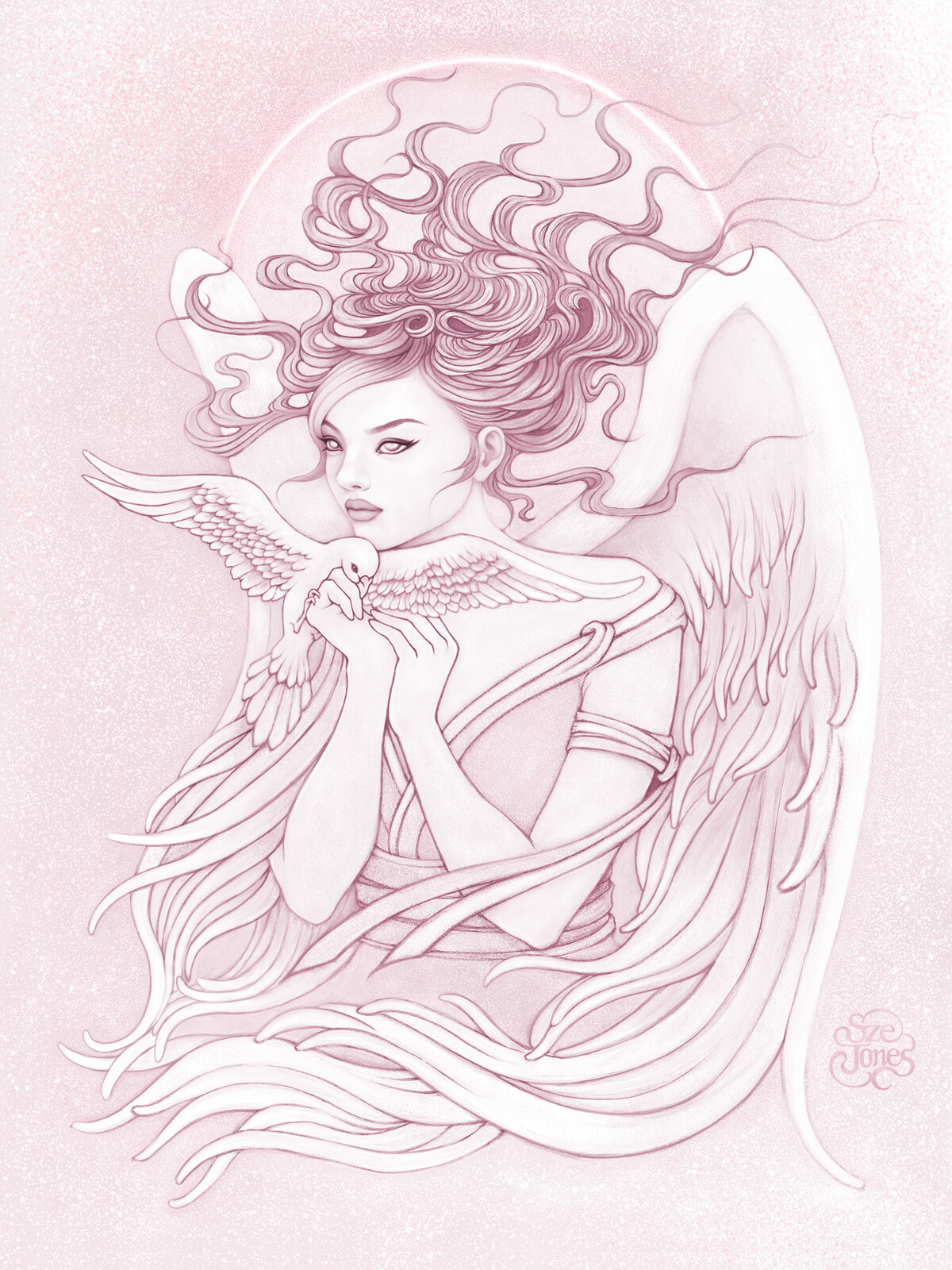 Angel of Peace- Colored in Photoshop