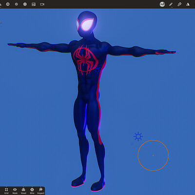 Miles Morales. Spider-Man. Nomad Sculpt on iPad Pro.