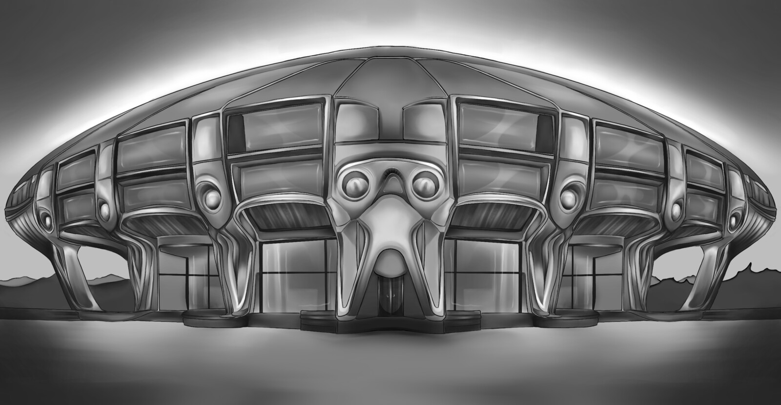 Renovated flying saucer hotel design