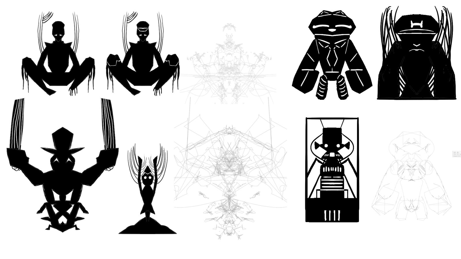 Robot Shop Keeper Silhouettes 1