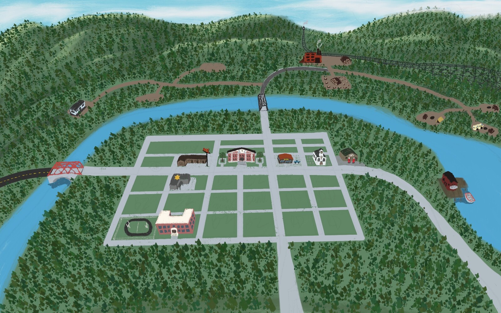 Early Concept Art - map layout
