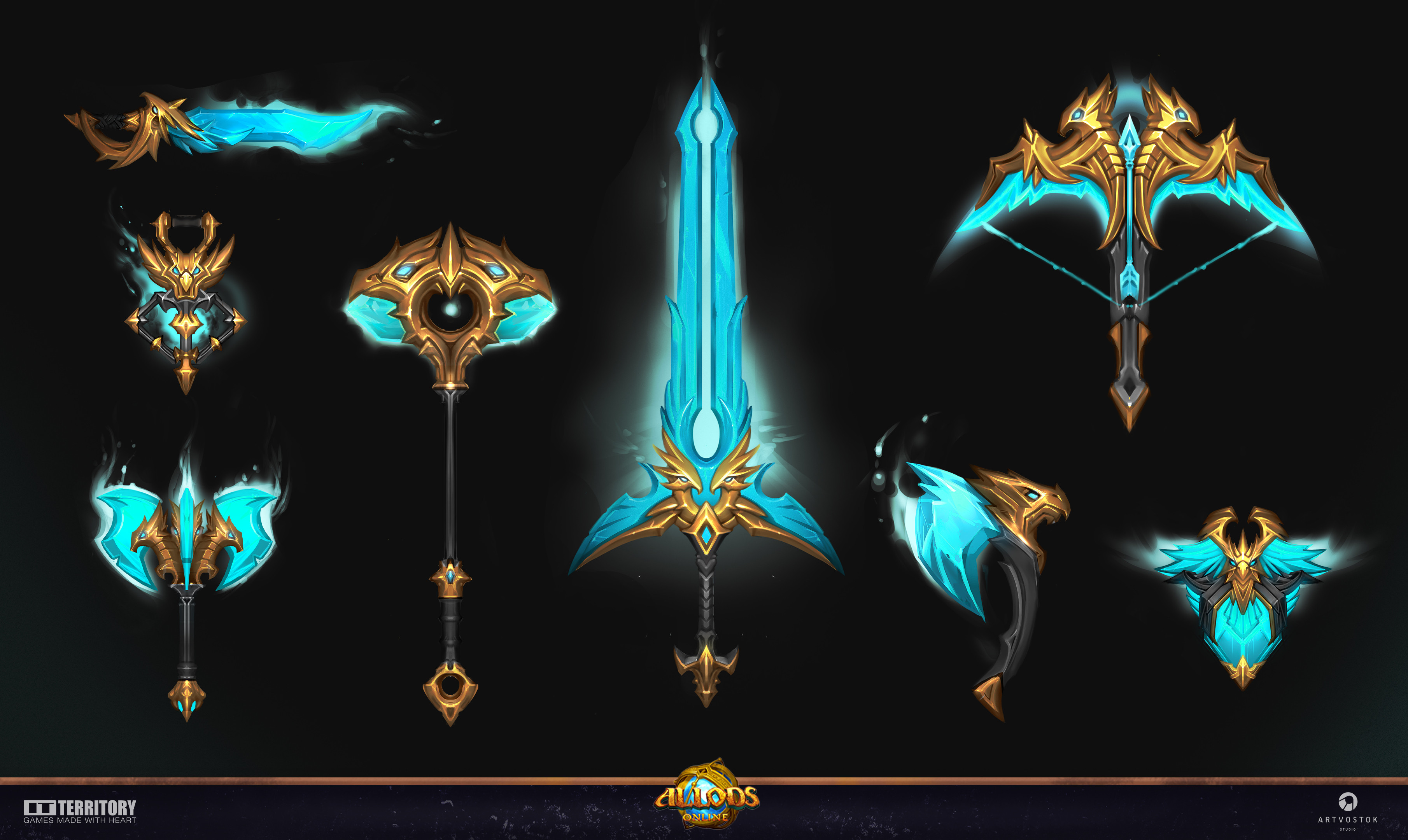 ARTVOSTOK STUDIO - Allods Online - 2D weapon concepts