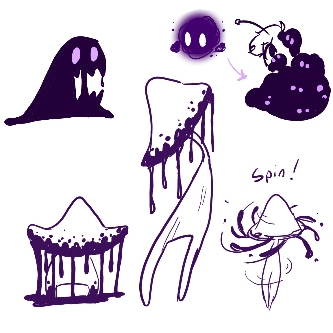 First design concepts of the enemies 1/3