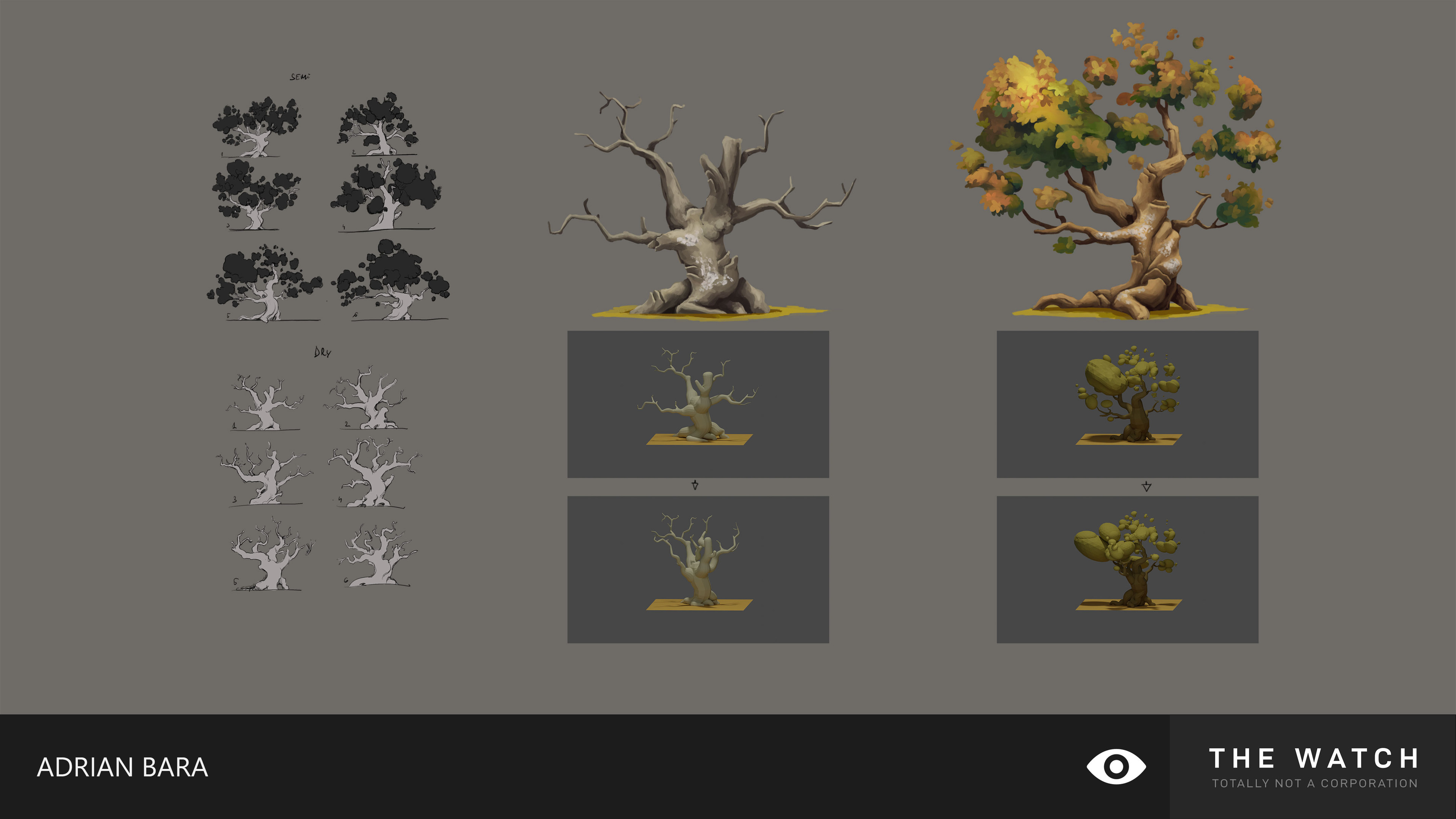 withered and semi withered tree designs &amp; 3d blockouts