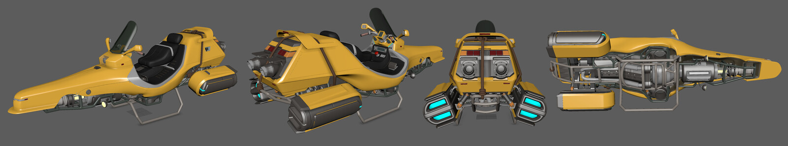 High poly mesh
//Setting up the color ID in this phase will help save time while texturing.