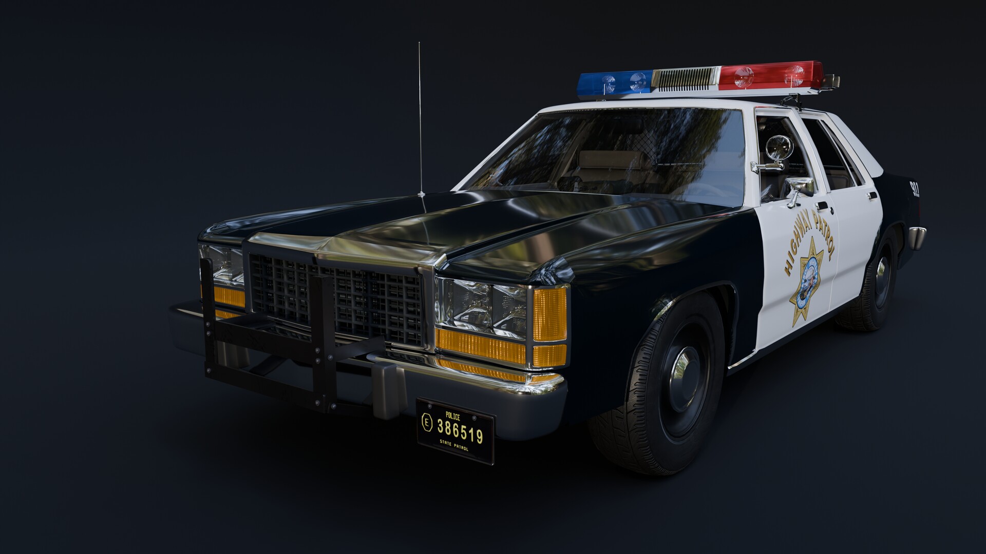 ArtStation - 80s police car