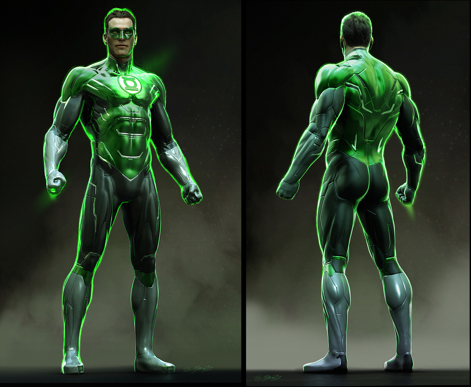 Green Lantern Costume Conceptart for Zack Snyders Justice League 