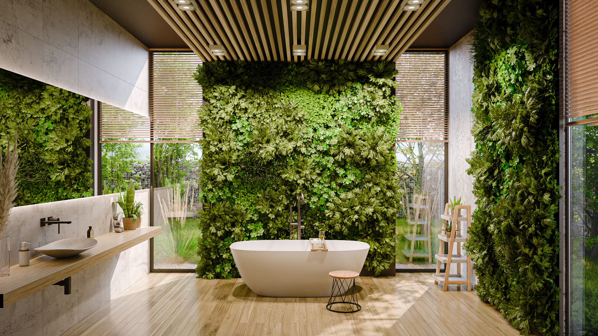 ArtStation - Green Bathroom Concept