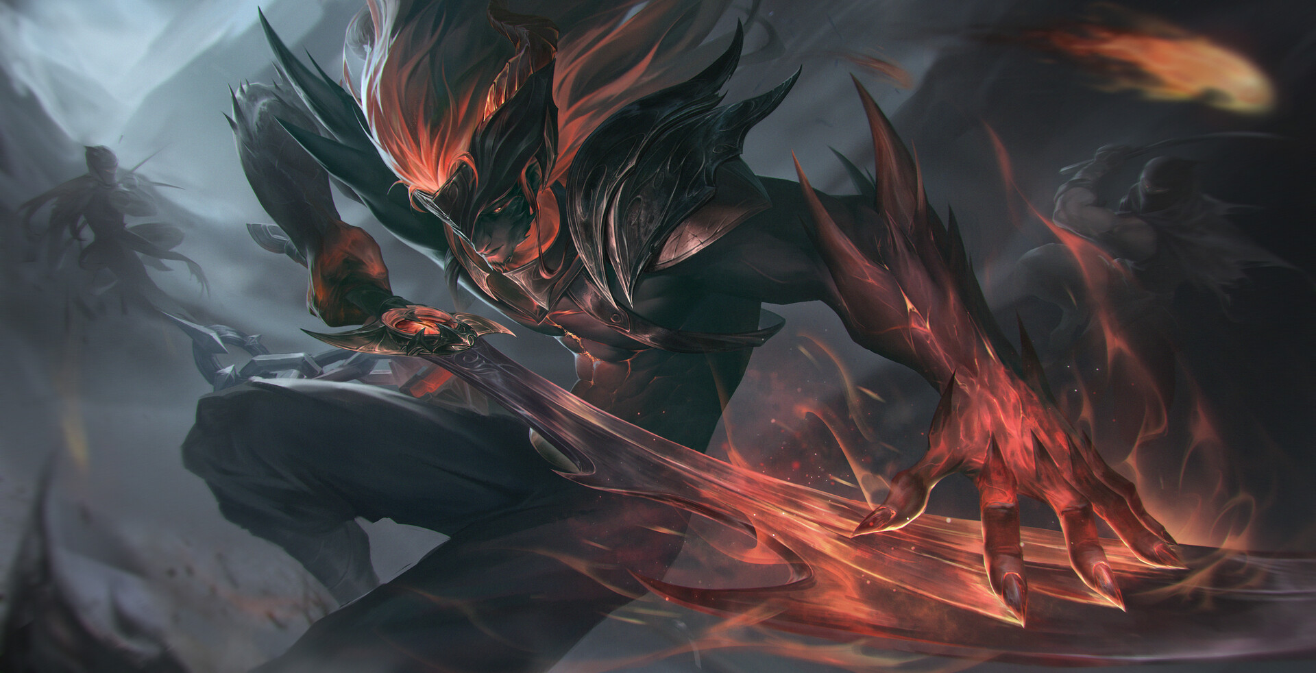 ArtStation - League of Legends-Nightbringer Yasuo 英雄联盟 黑夜使者 亚索 同人创作