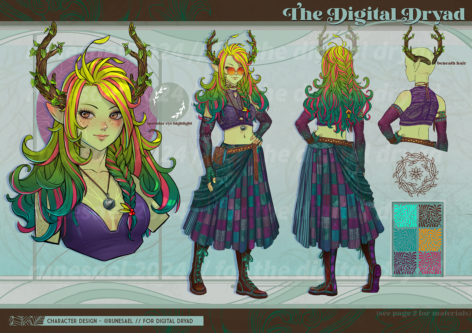 Vtuber concepts for the Digital Dryad