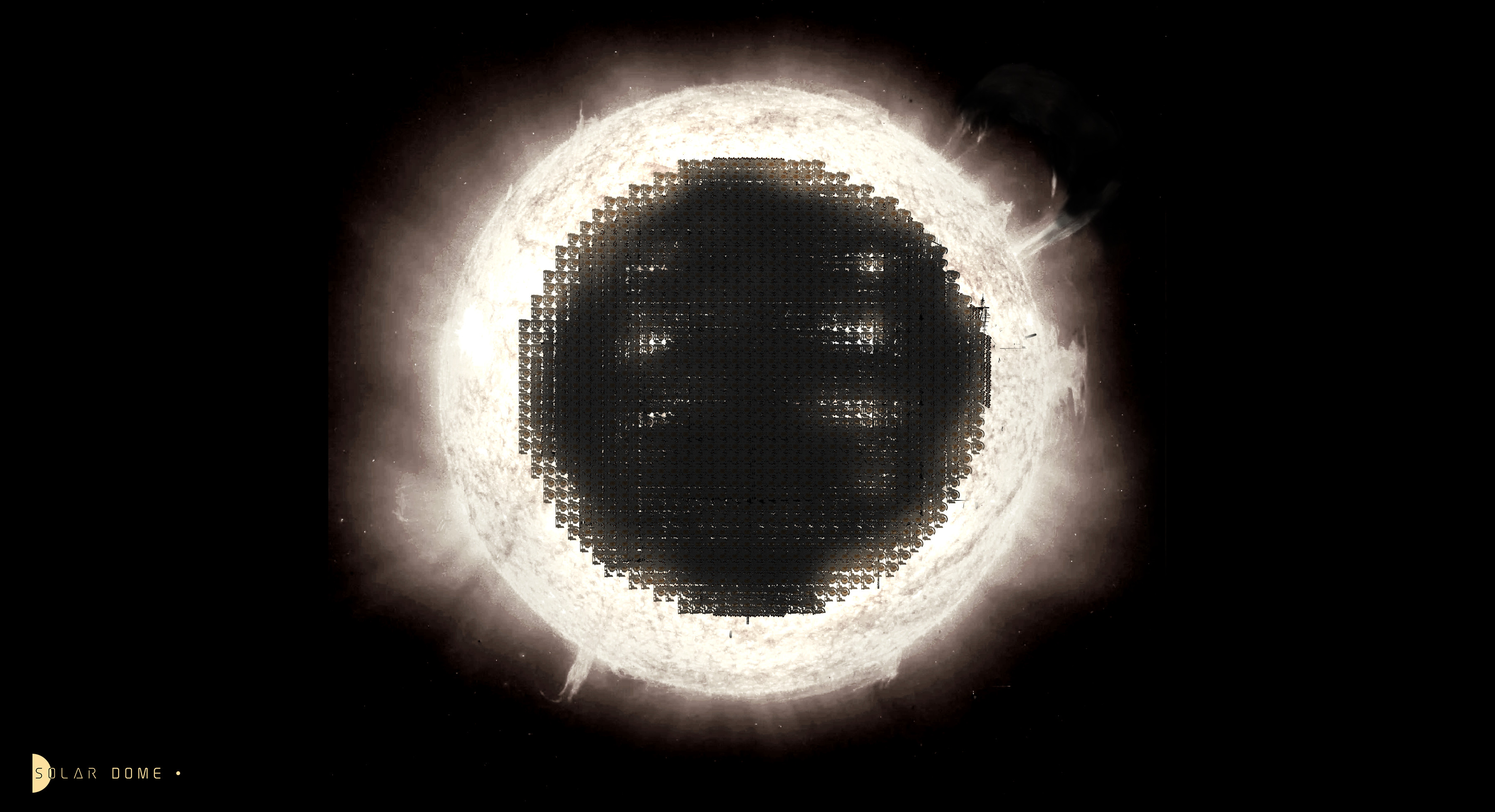 Solar Dome is a structure built near earth to reduce/focus the sunlight on earth (to solve green house effect or burn down an area). So it is a protection and weapon at the same time.