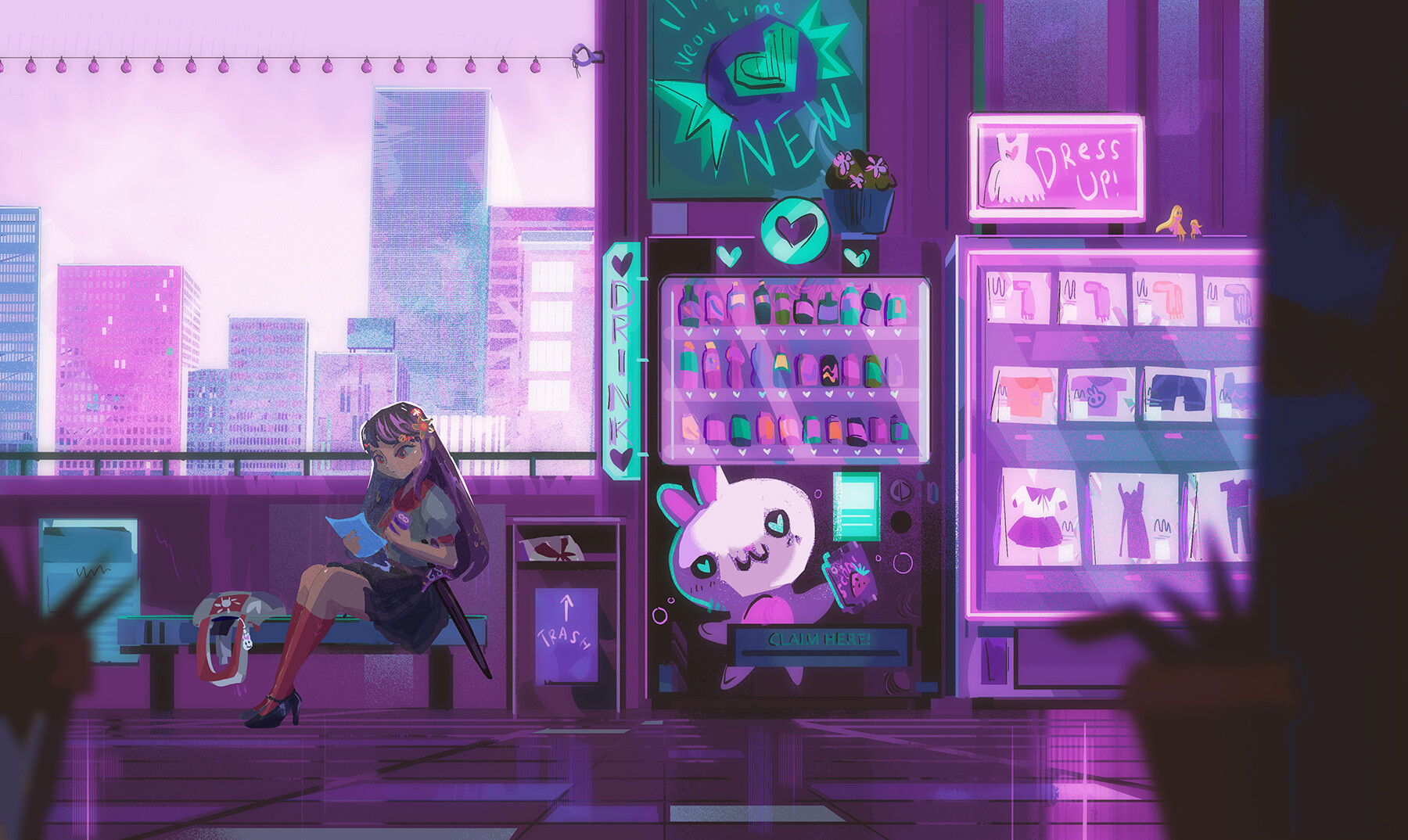 ArtStation A quick stop at the vending machine