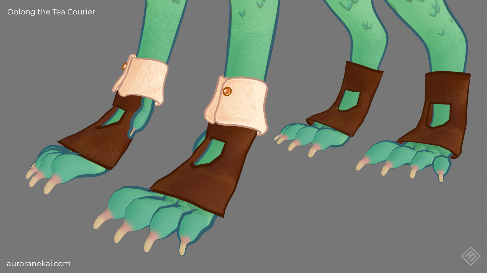 Close-up of the claws and how I've used different lineweights to enhance the outlines.