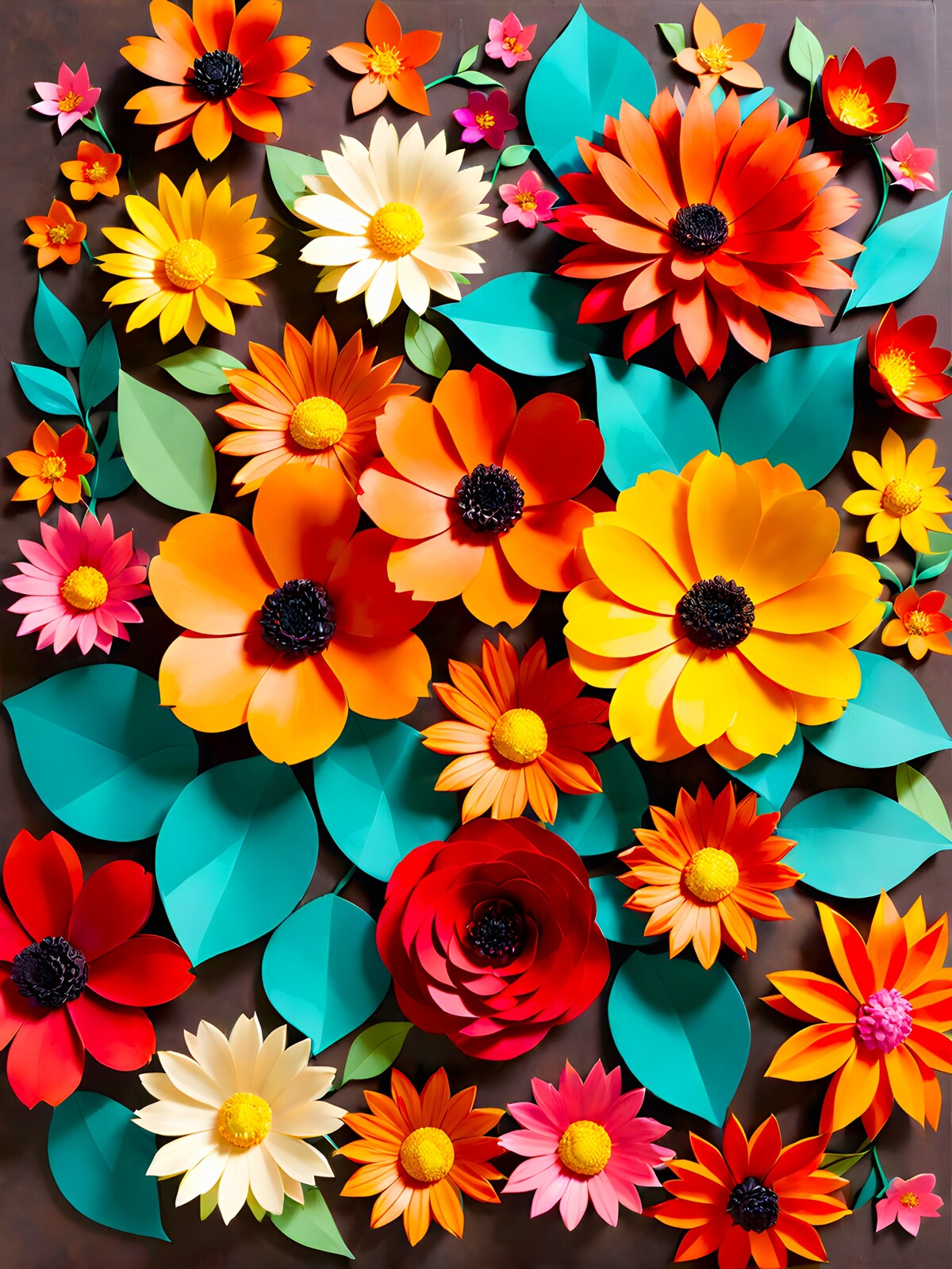 SizzBroArt 3D Floral Collage Papercut