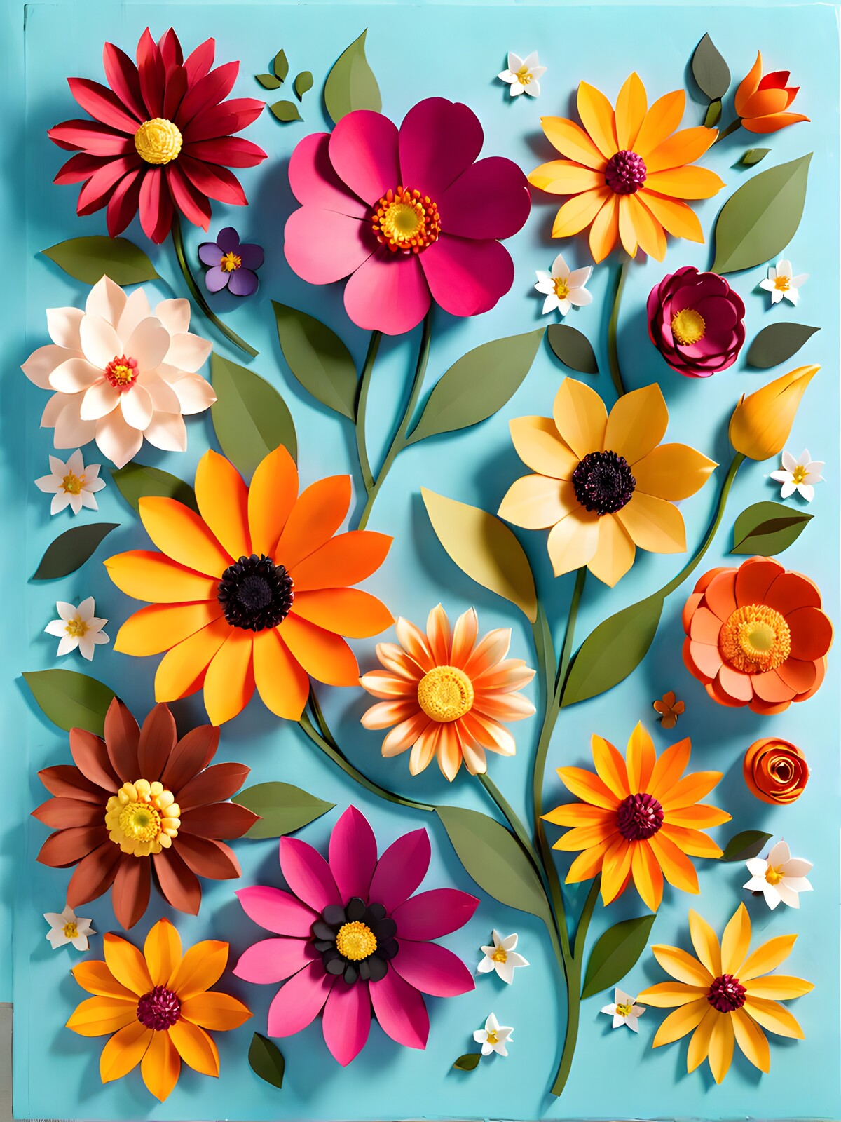 SizzBroArt 3D Floral Collage Papercut