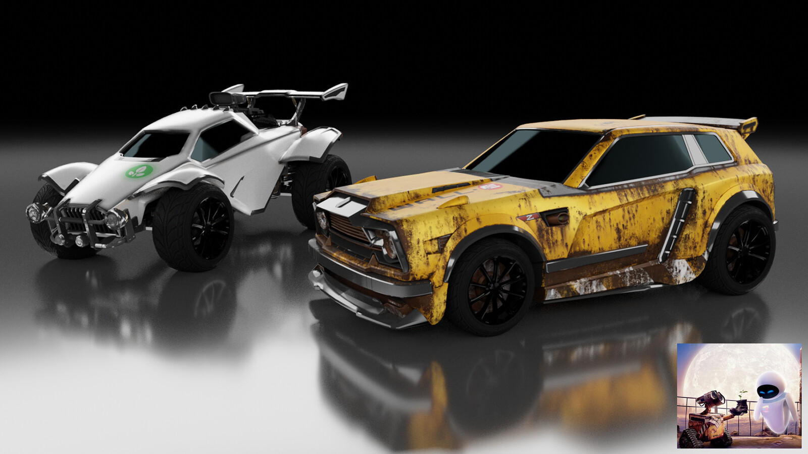 Wall-E and Eve decal set
