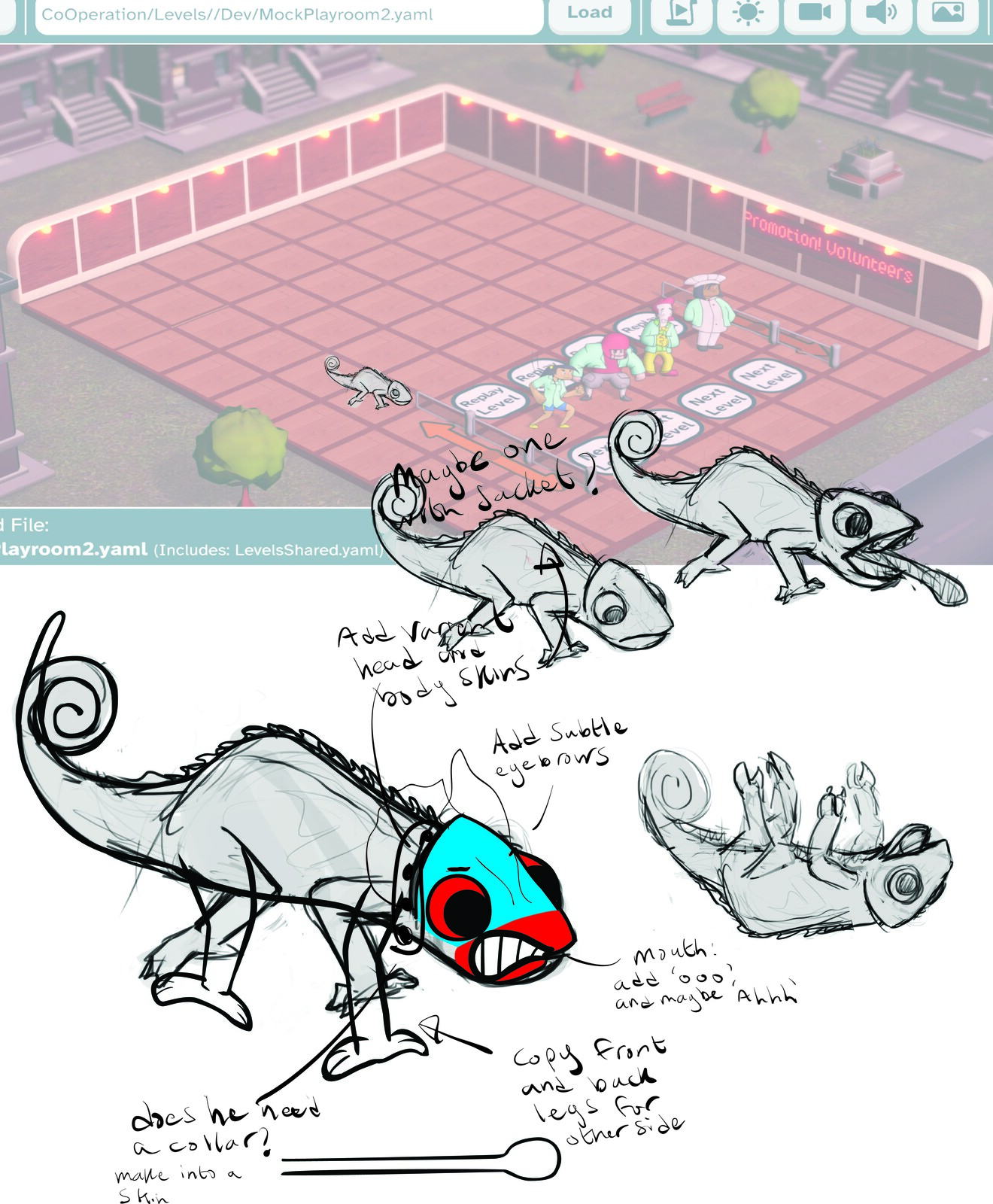Drawing over the rough sketch in Illustrator. I ended my work day with notes.