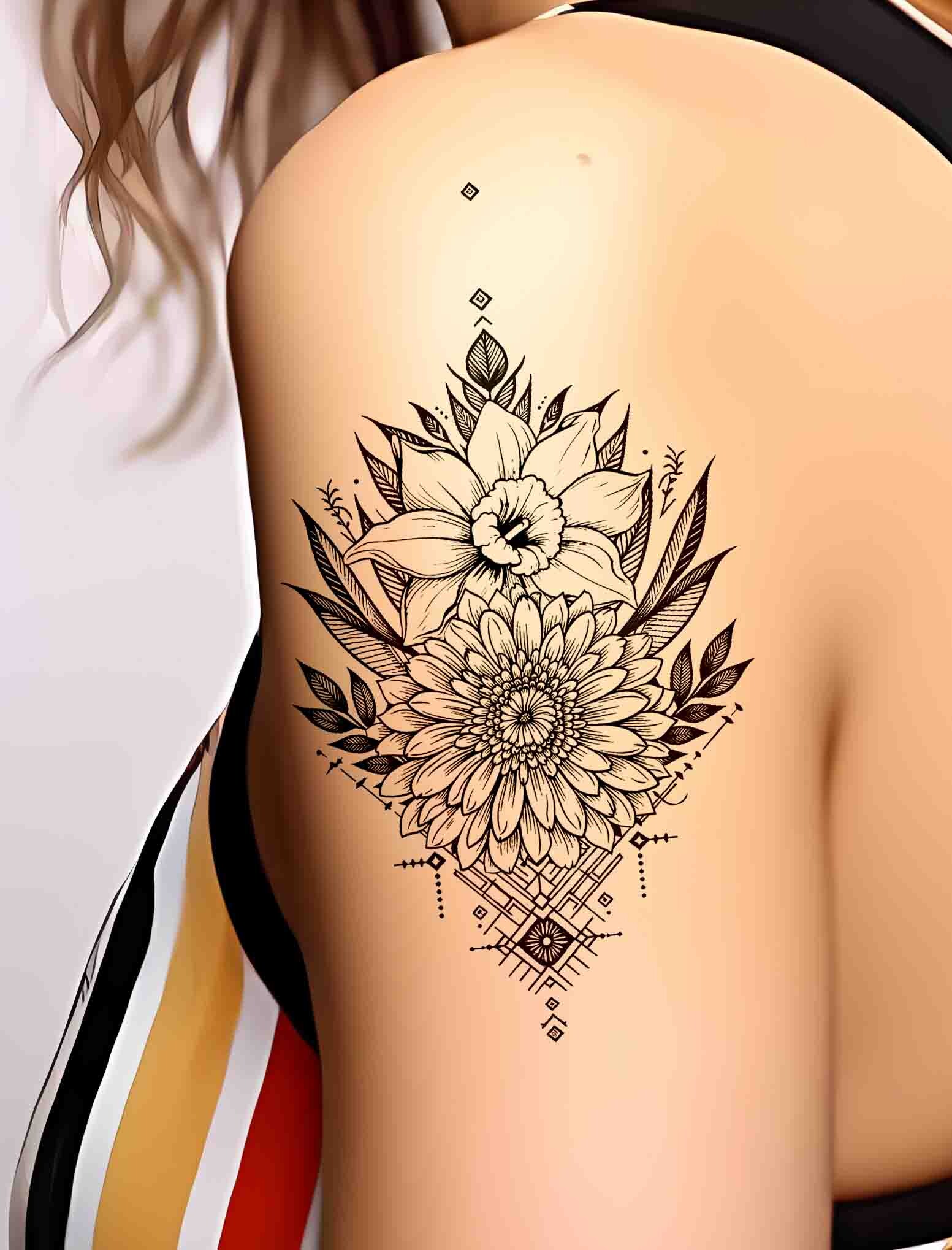 Delicate Family Birth Flower Tattoos