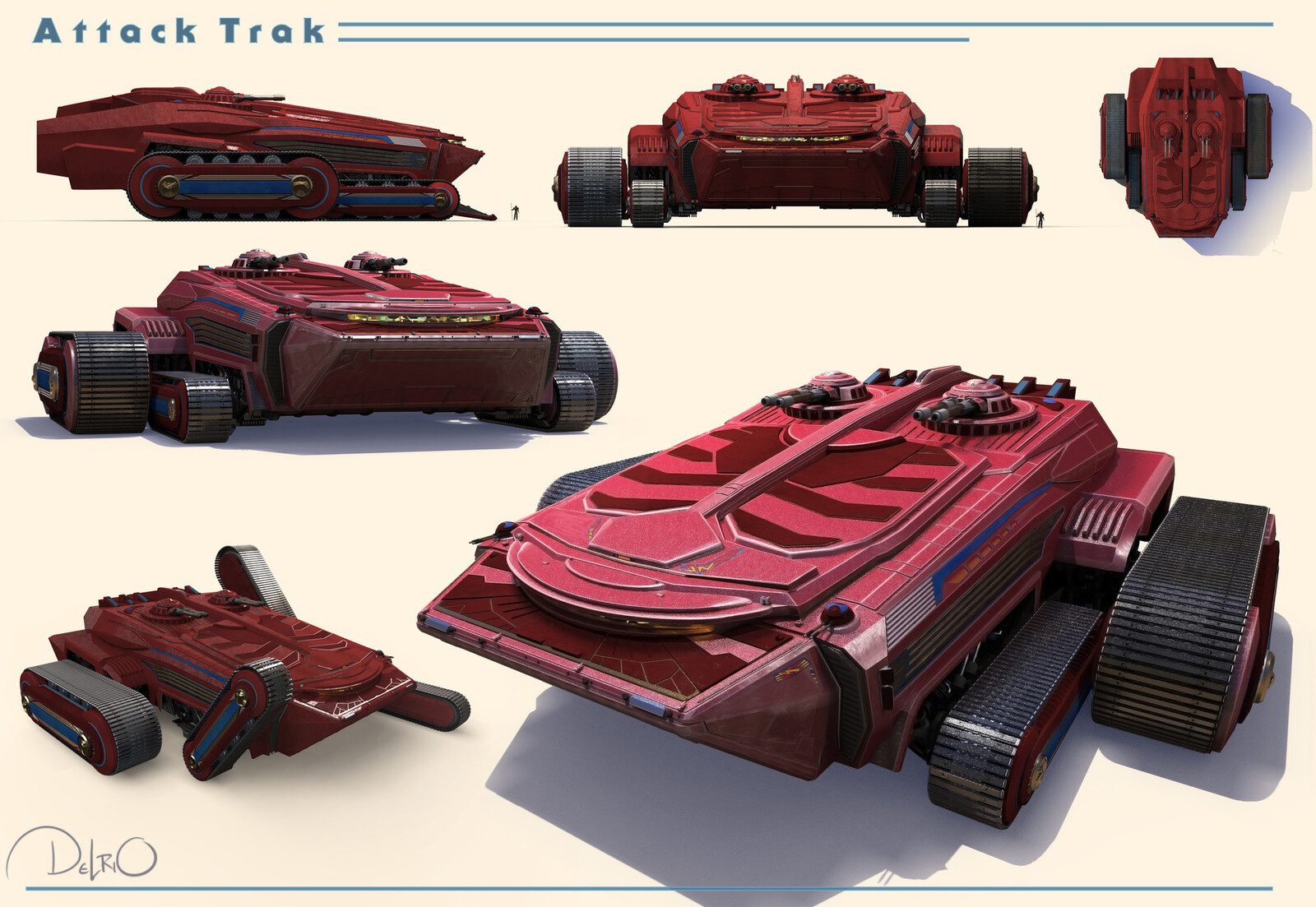 ATTACK TRAK - This thing was designed to be a beast! Bus size tracks slamming down on is enemies!