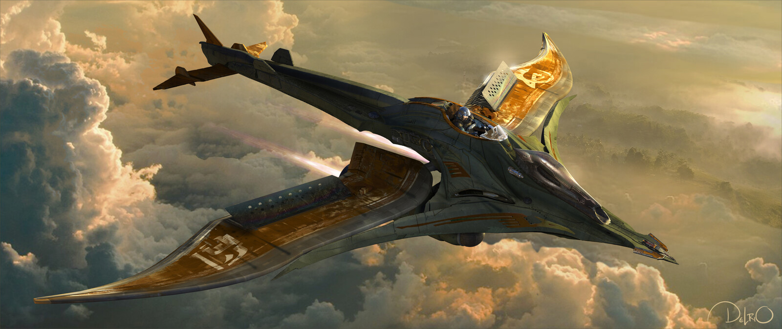 WIND RAIDER -  I was tempted to go the whole Dutch clog rough of the toy but ended up making it an open cockpit fighter. Still has some of the telling of the wild raider but much more aerodynamic this time around.