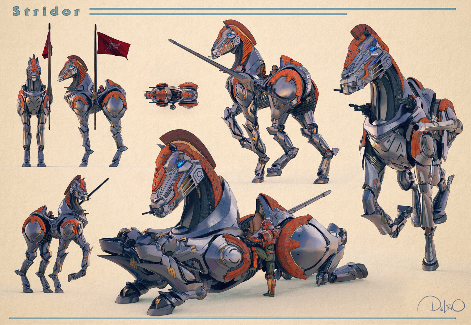 STRIDOR - I love figuring out how things work with my mechanical designs. So early on I wanted to show how soldiers would actually get into one of these guys.
