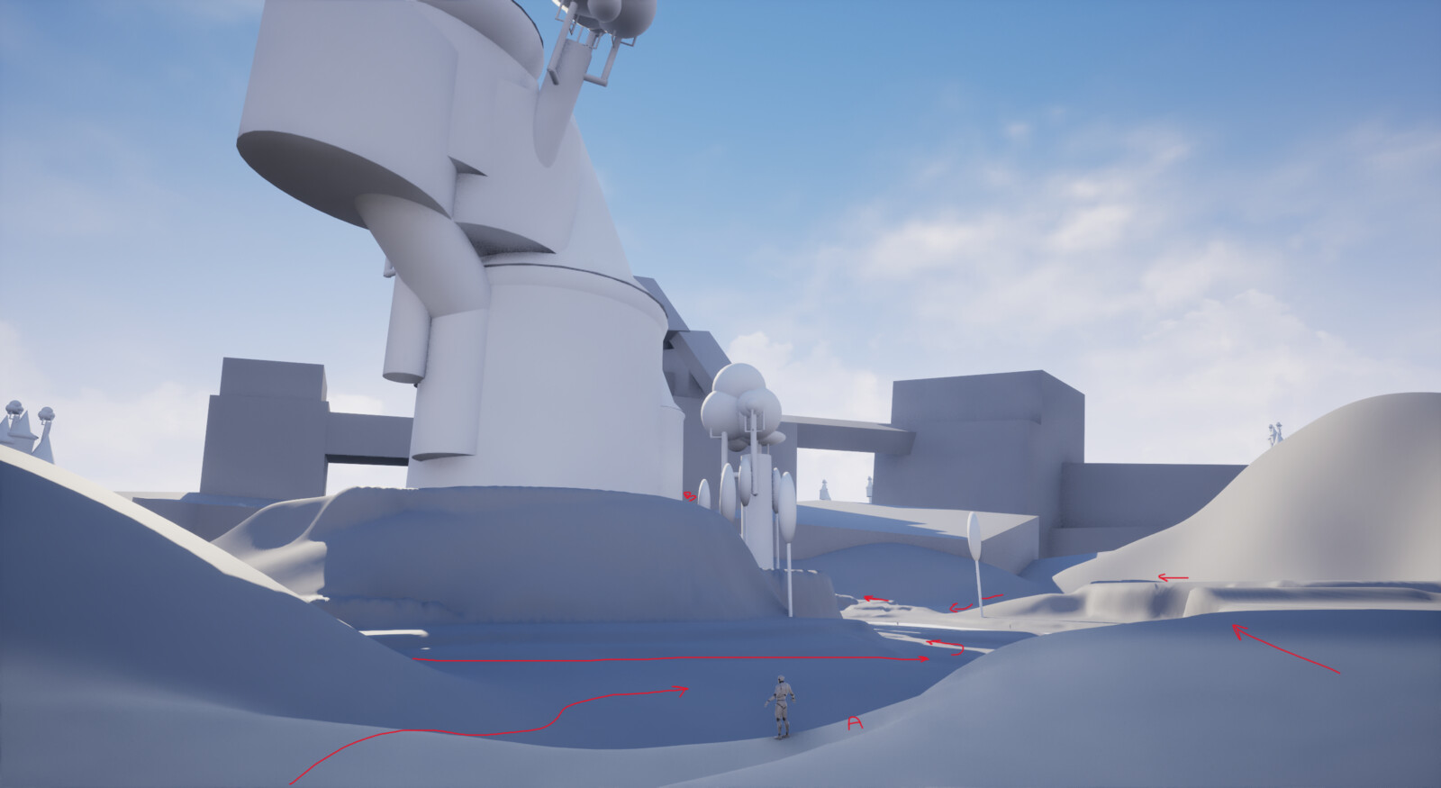 Early stage "lanes" in open world