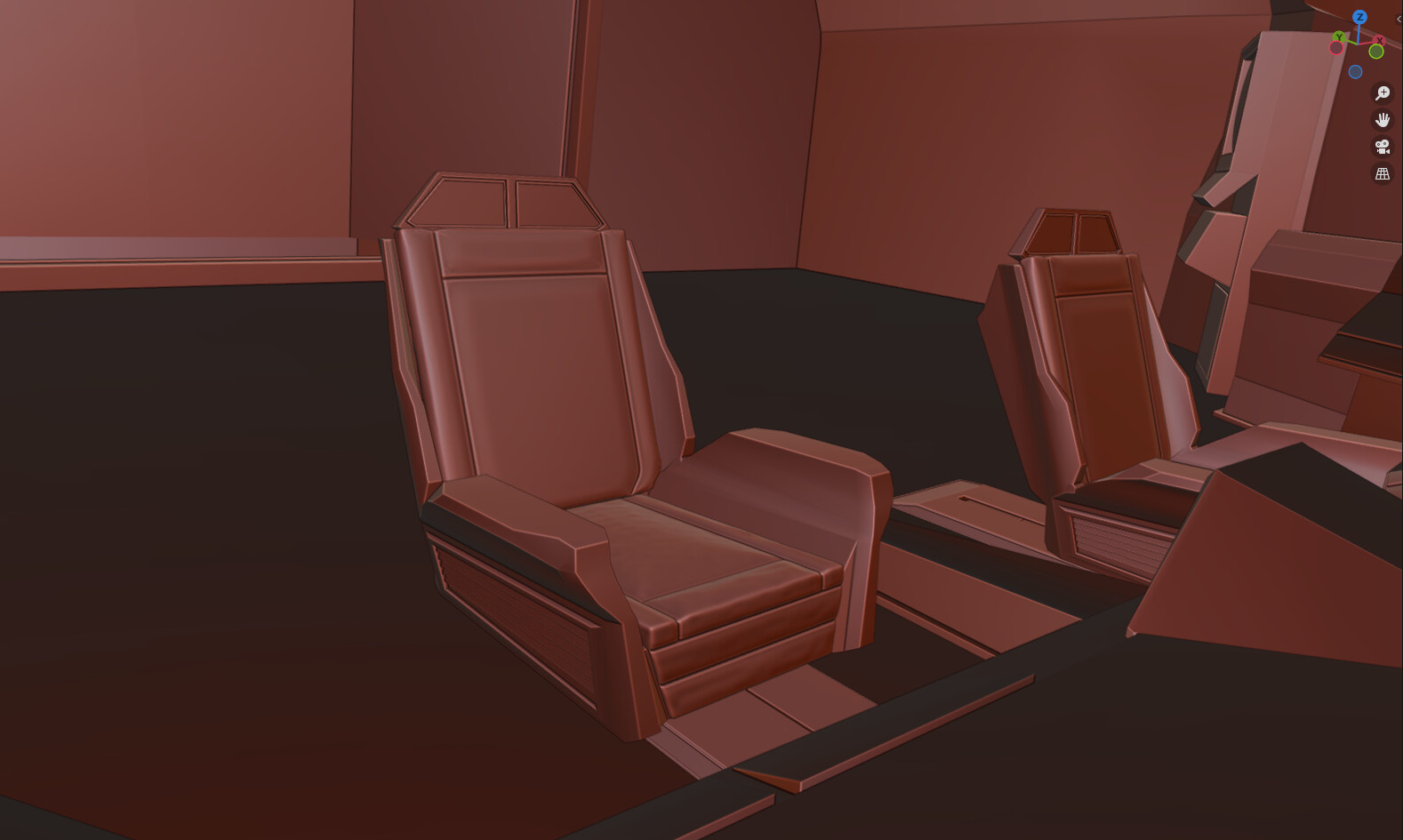 Used a cloth simulation to create the cushions.