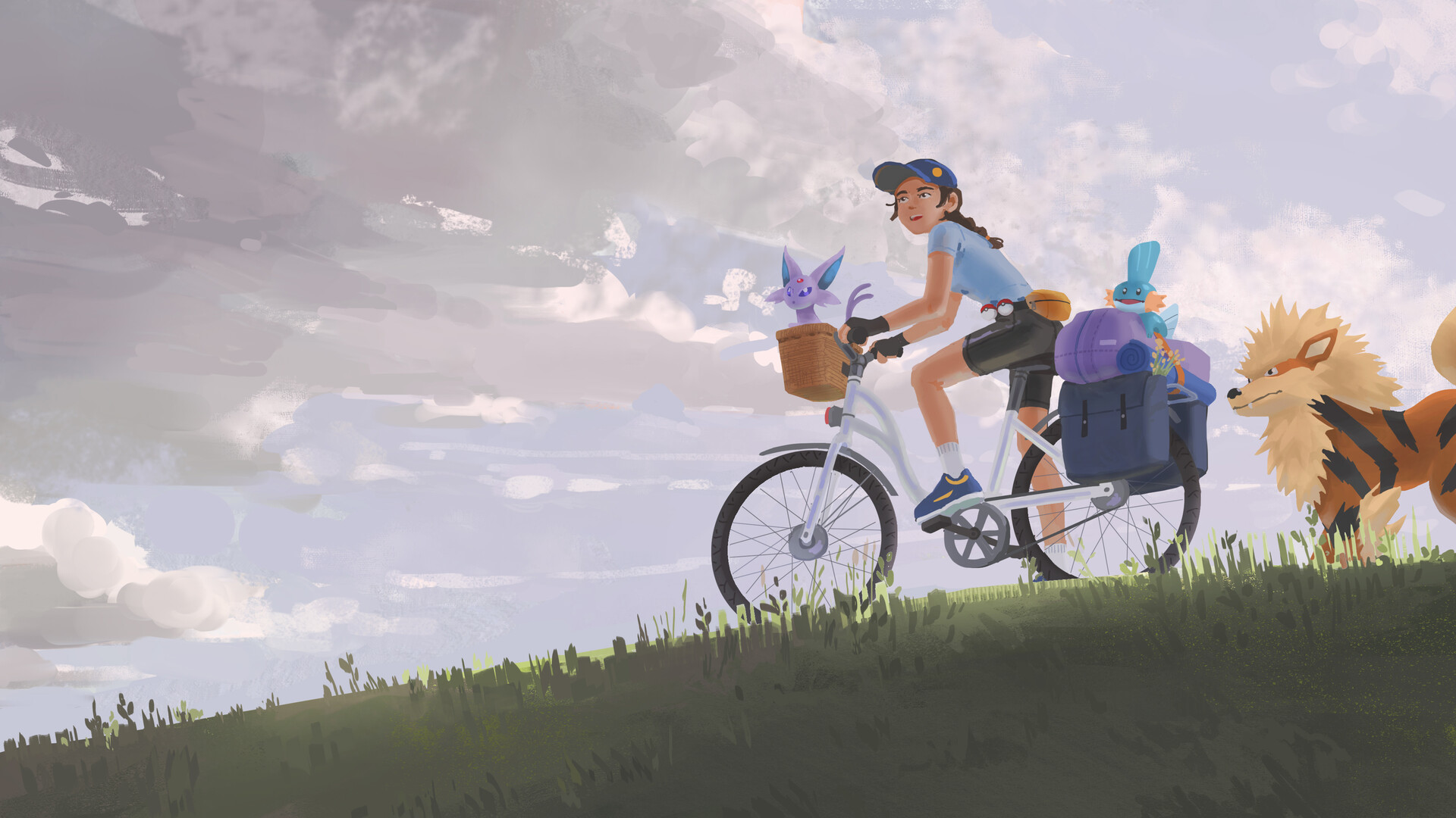 Artstation pokemon trainer on the road