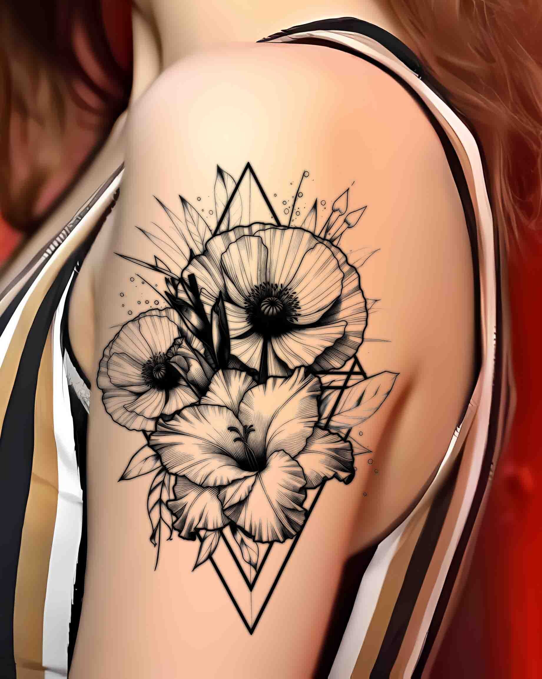 August Birth Flower Tattoos: Elegant & Meaningful