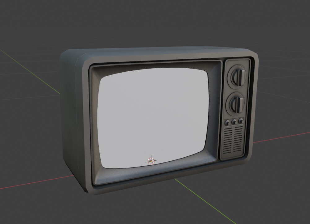 Old TV modeling &amp; texturing