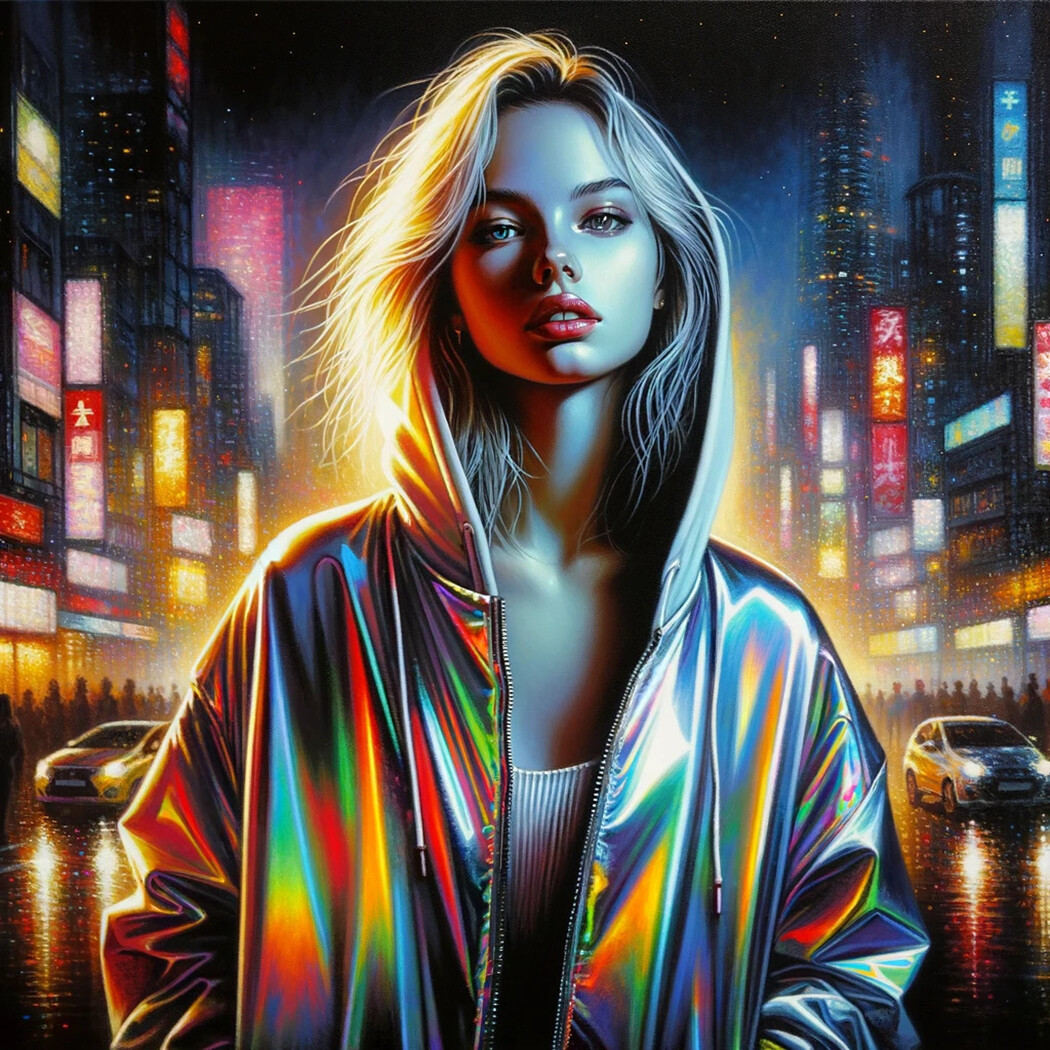 ArtStation Neon Dreams A Futuristic Urban Night Portrait 2