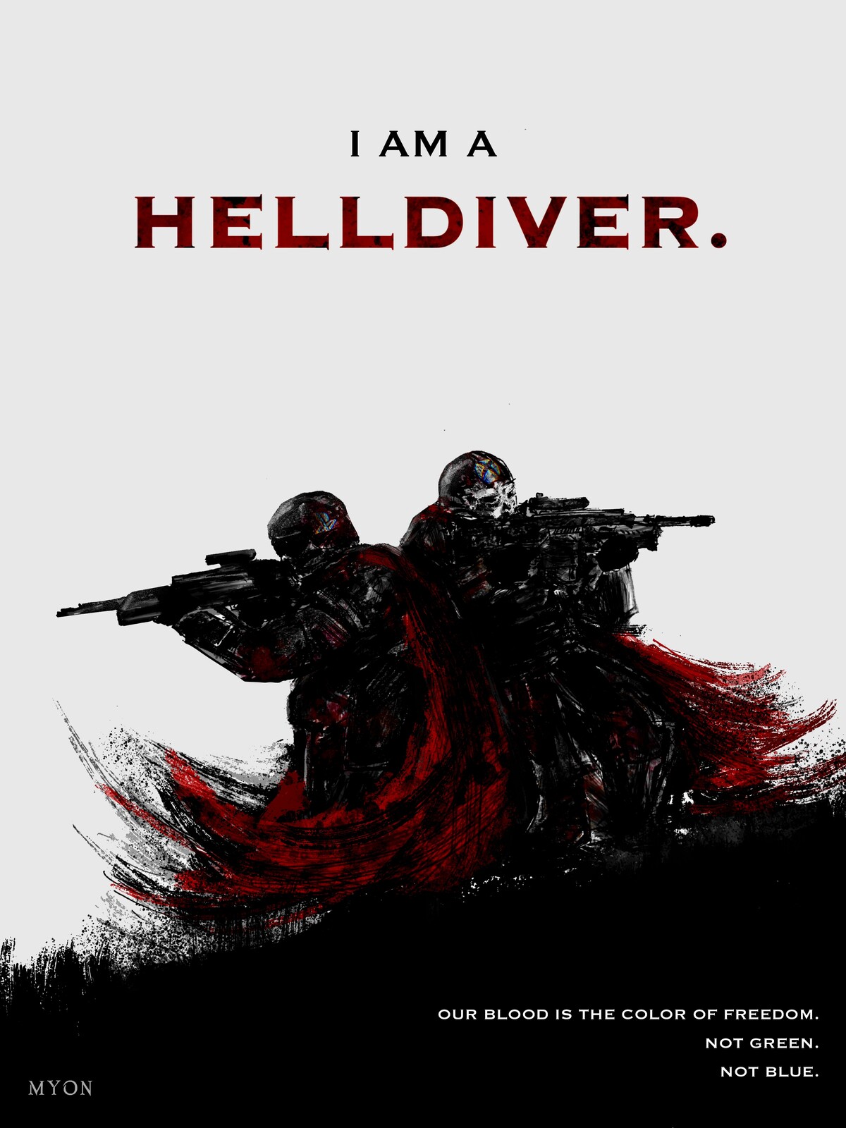 myoeni Helldivers 2 Poster Illustrations