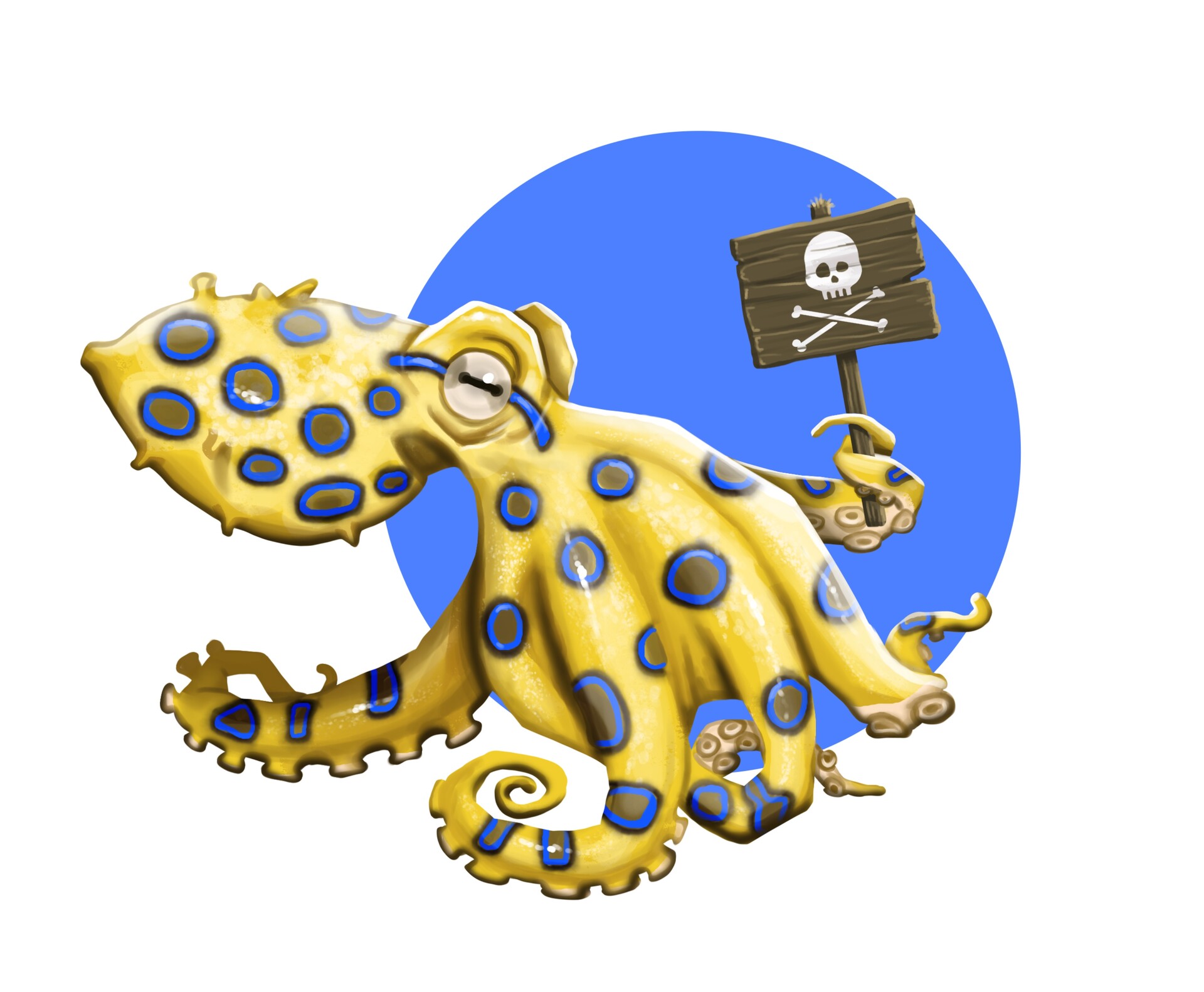 ArtStation - Blue-ringed octopus