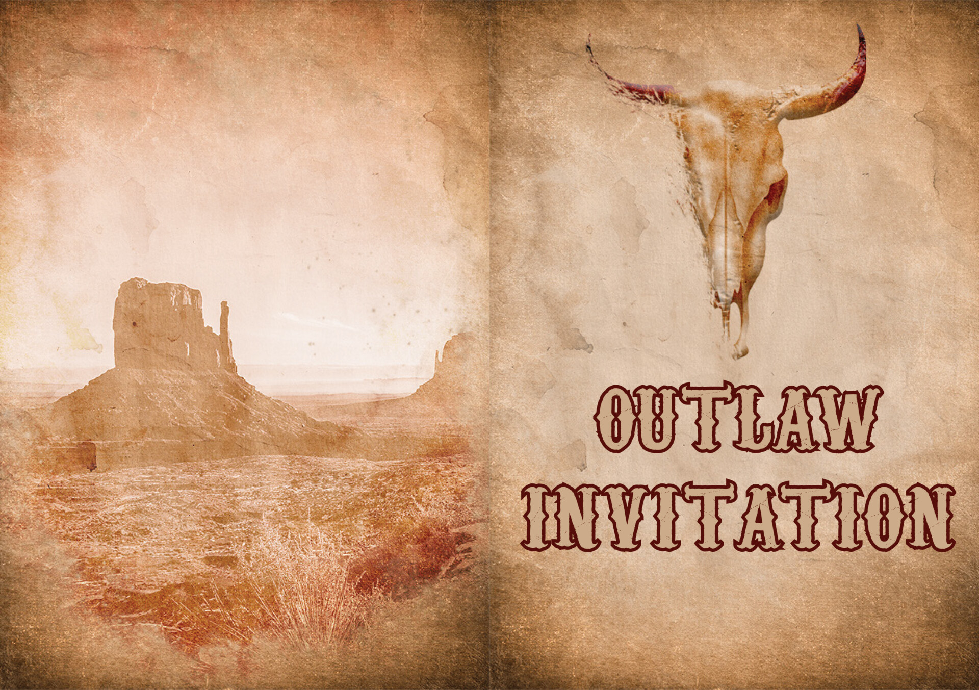 ArtStation - Western Invitation project