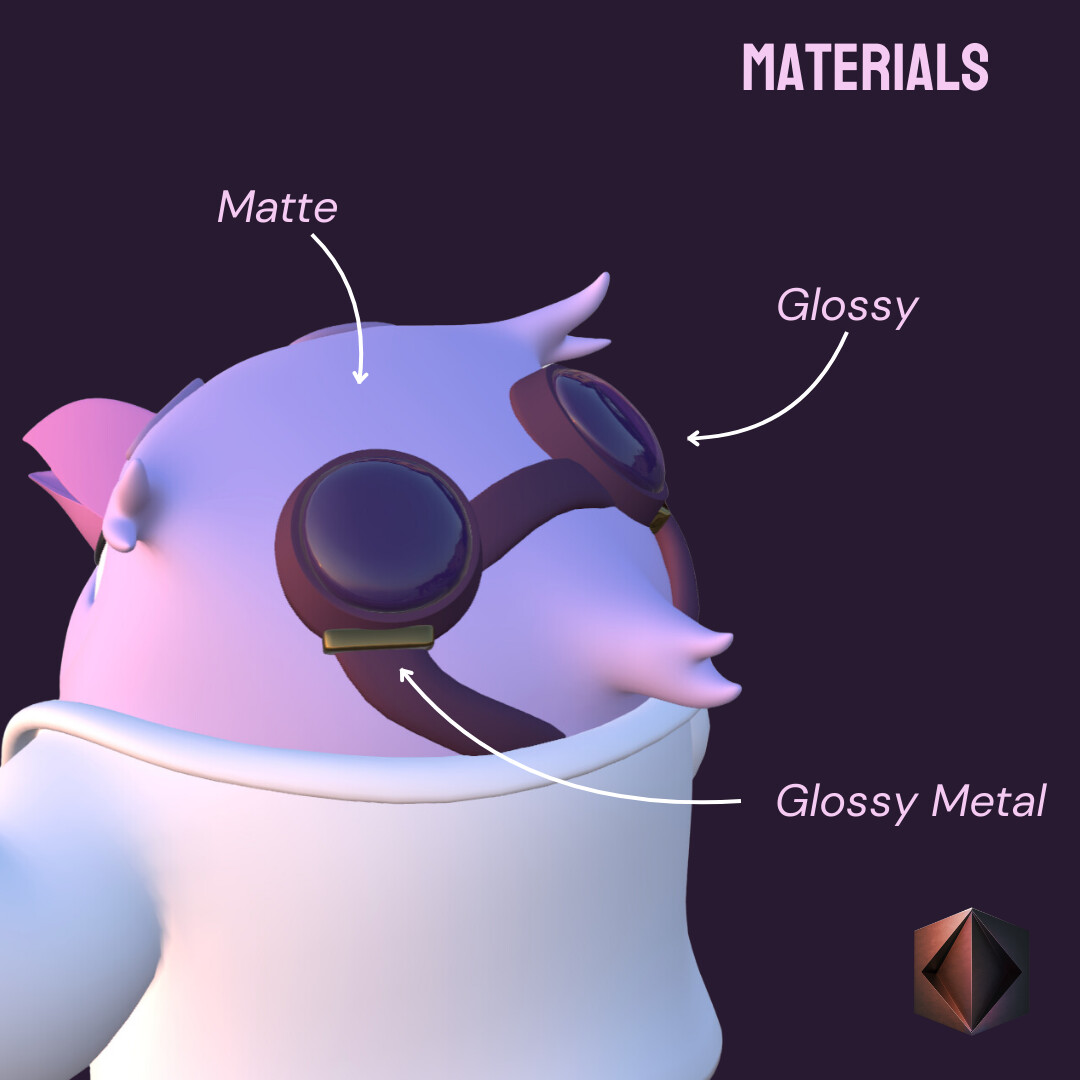 We used the Fill Colour tool to color and texture the owl's different meshes.
