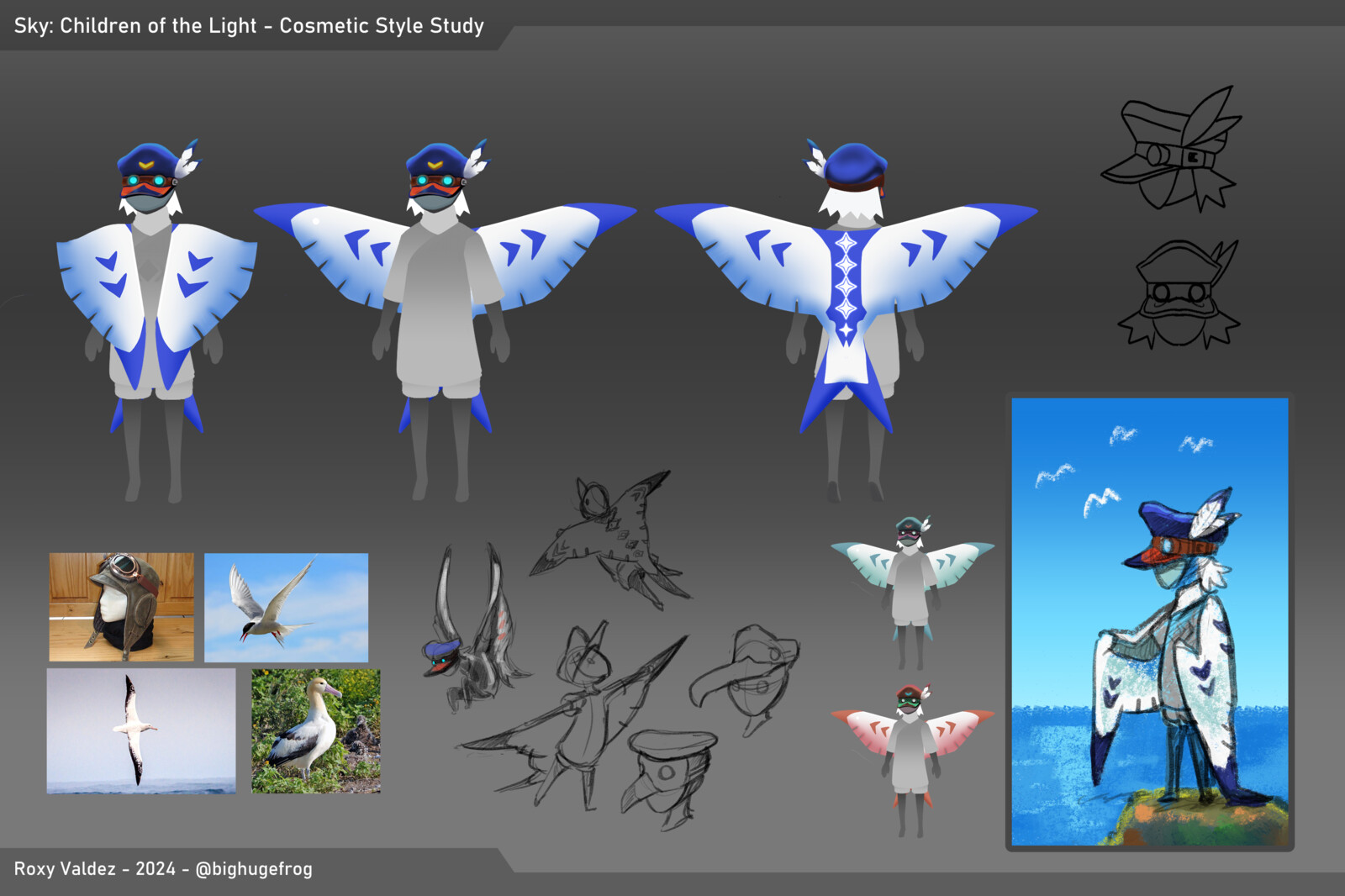 Cosmetic set based on seagulls and exploration