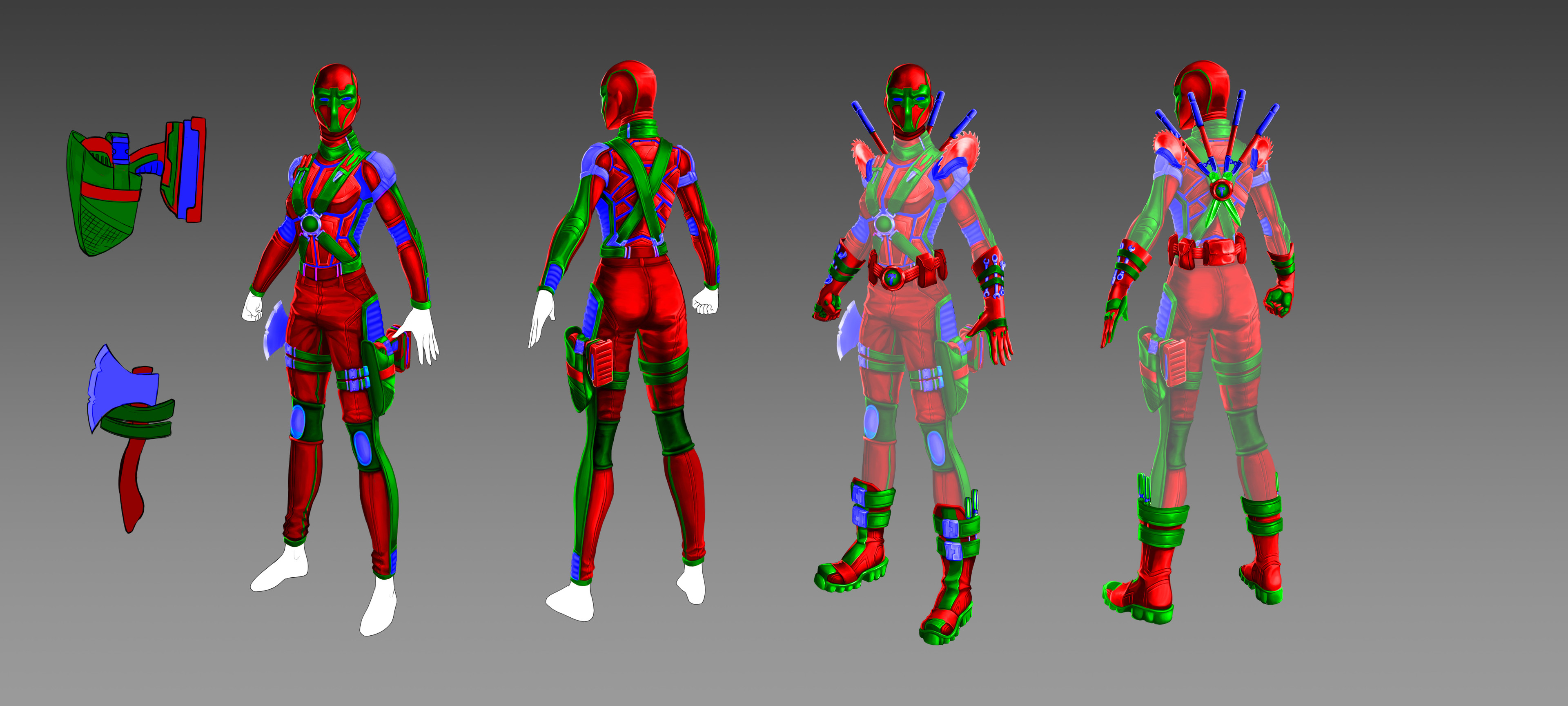 RGB color blockout