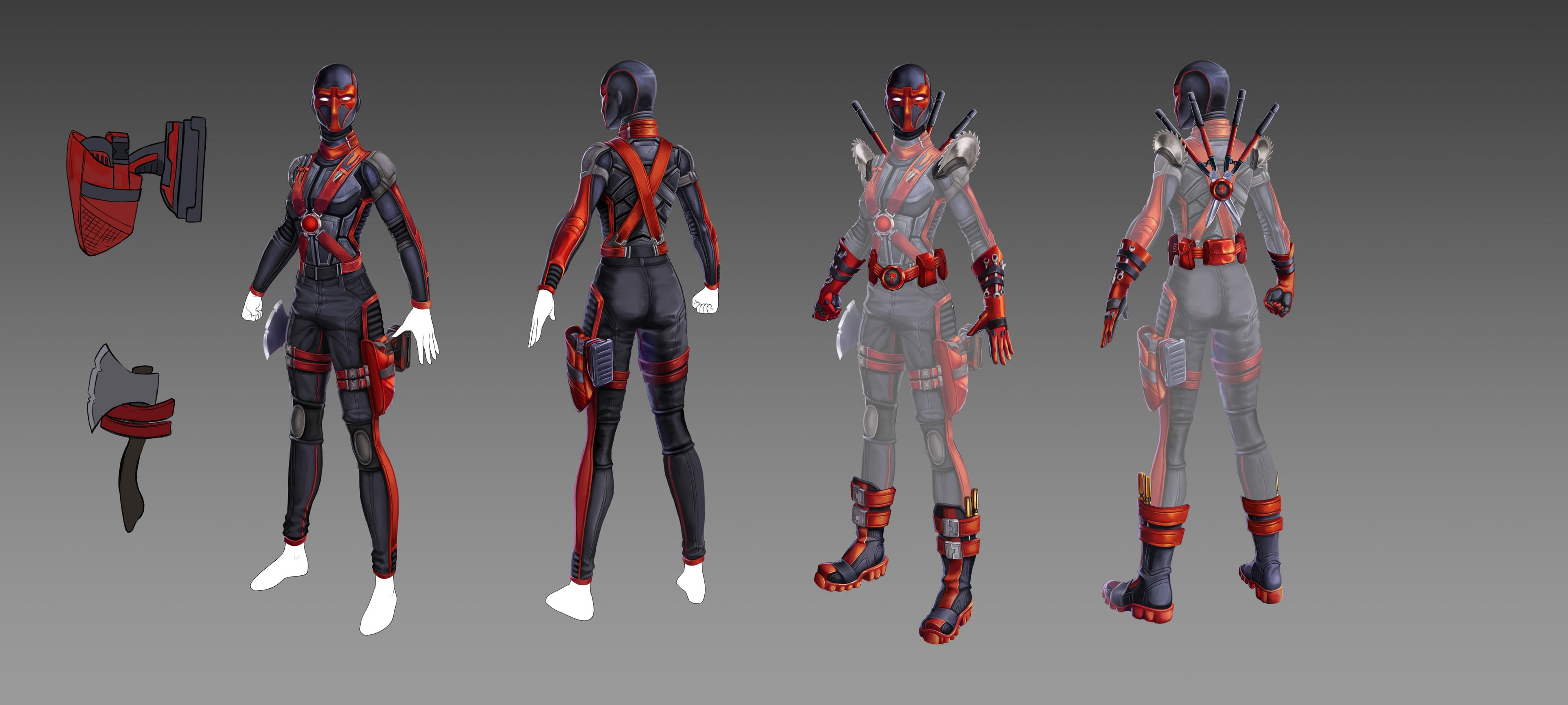 Red Tool Female gearsuit