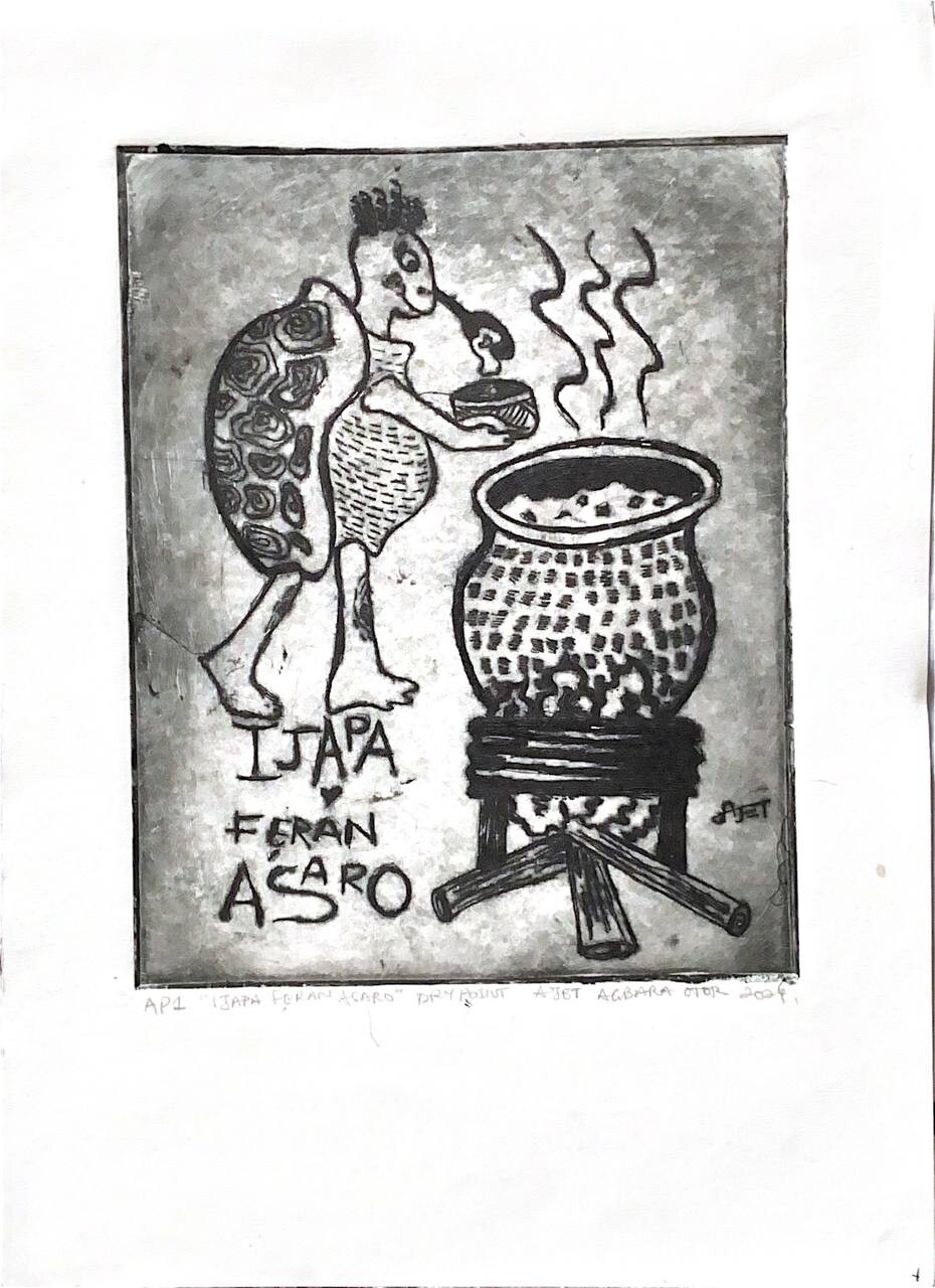 Ijapa feran Asaro - Folklore based printmaking 