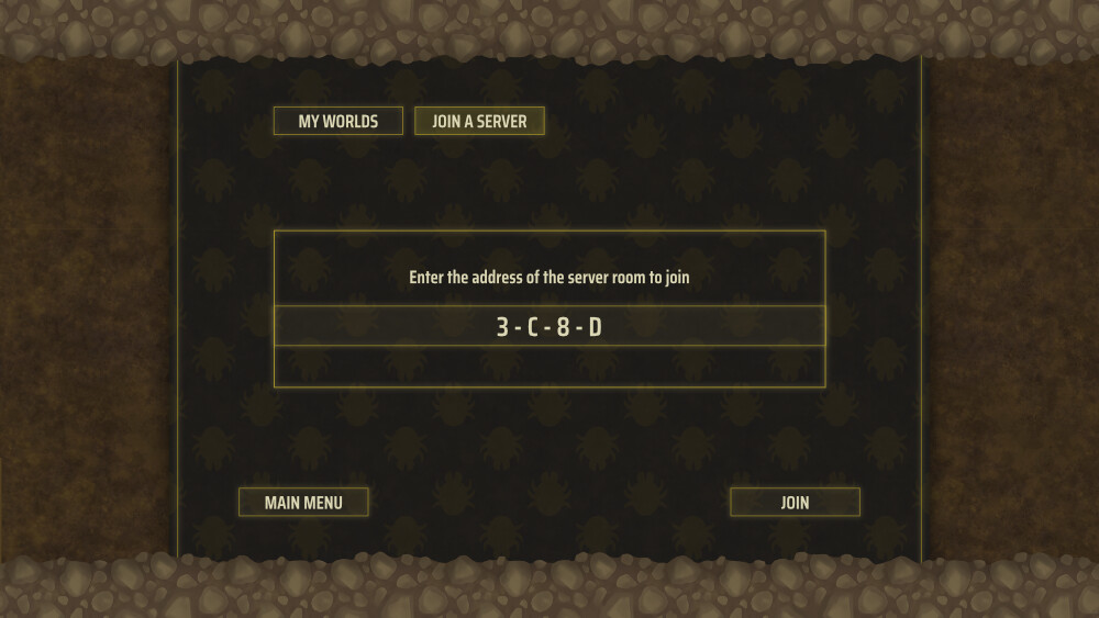 Join a server code entry