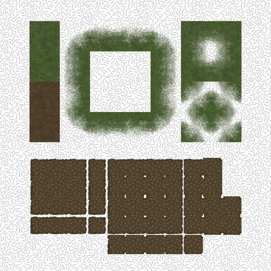 The tilesets with a watermark on top and compressed.