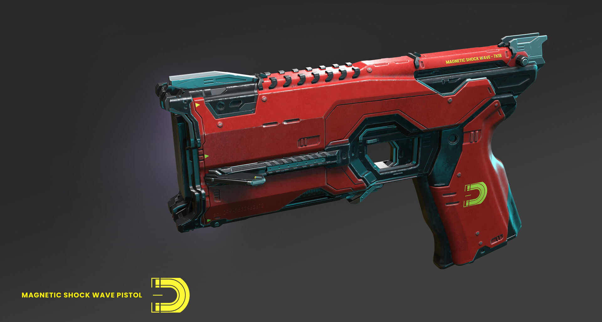 Magnetic Shock Pistol (3DCoat)