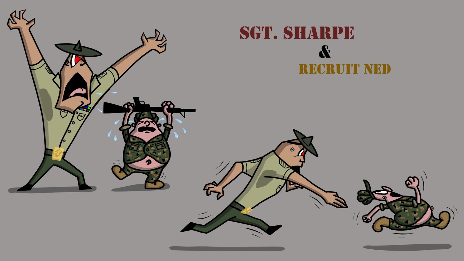 Sgt Sharpe and Recruit Ned