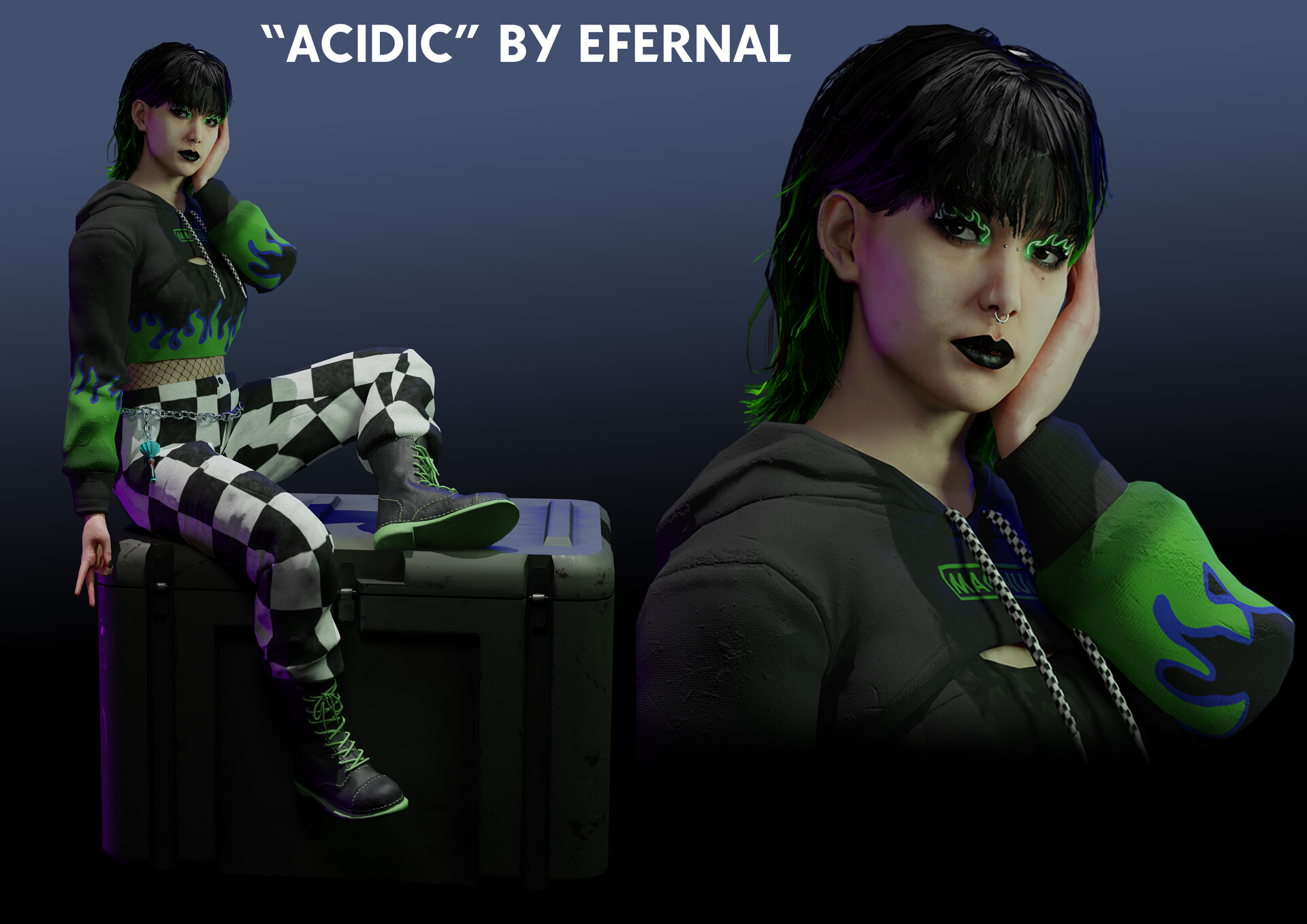 ArtStation - Yun-Jin Lee 'Acidic' - Custom Skin for Dead By Daylight